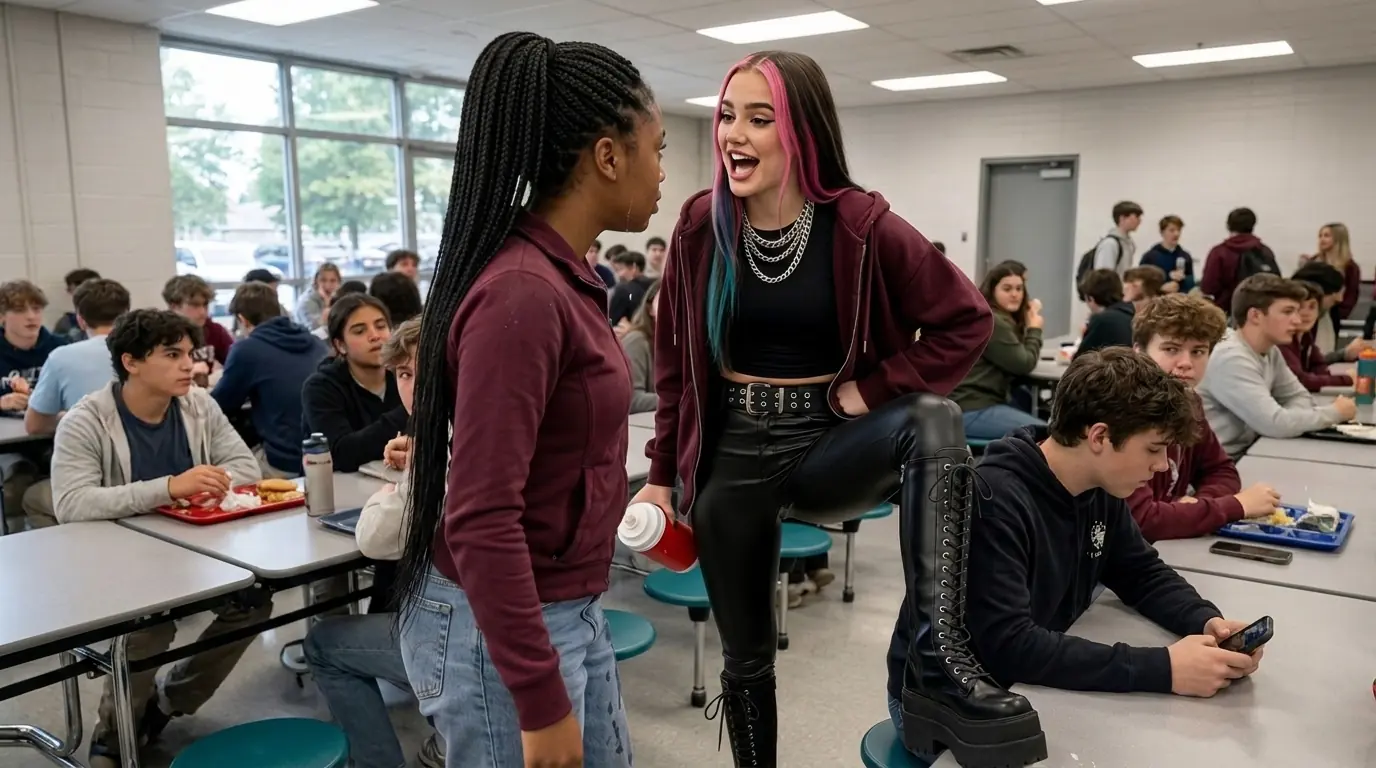 She Dumped Milk Over the Quiet Girl’s Head—Then the Whole Cafeteria Learned Why She Had Been Walking Away