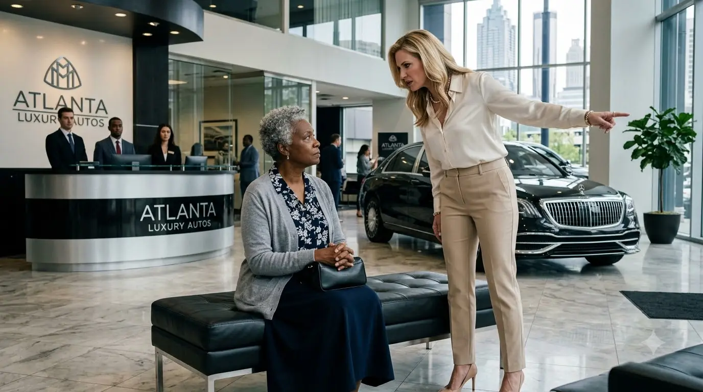She Shamed the Elderly Woman in the Showroom — Then the “Poor Customer” Stood Up and Introduced Herself as the CEO