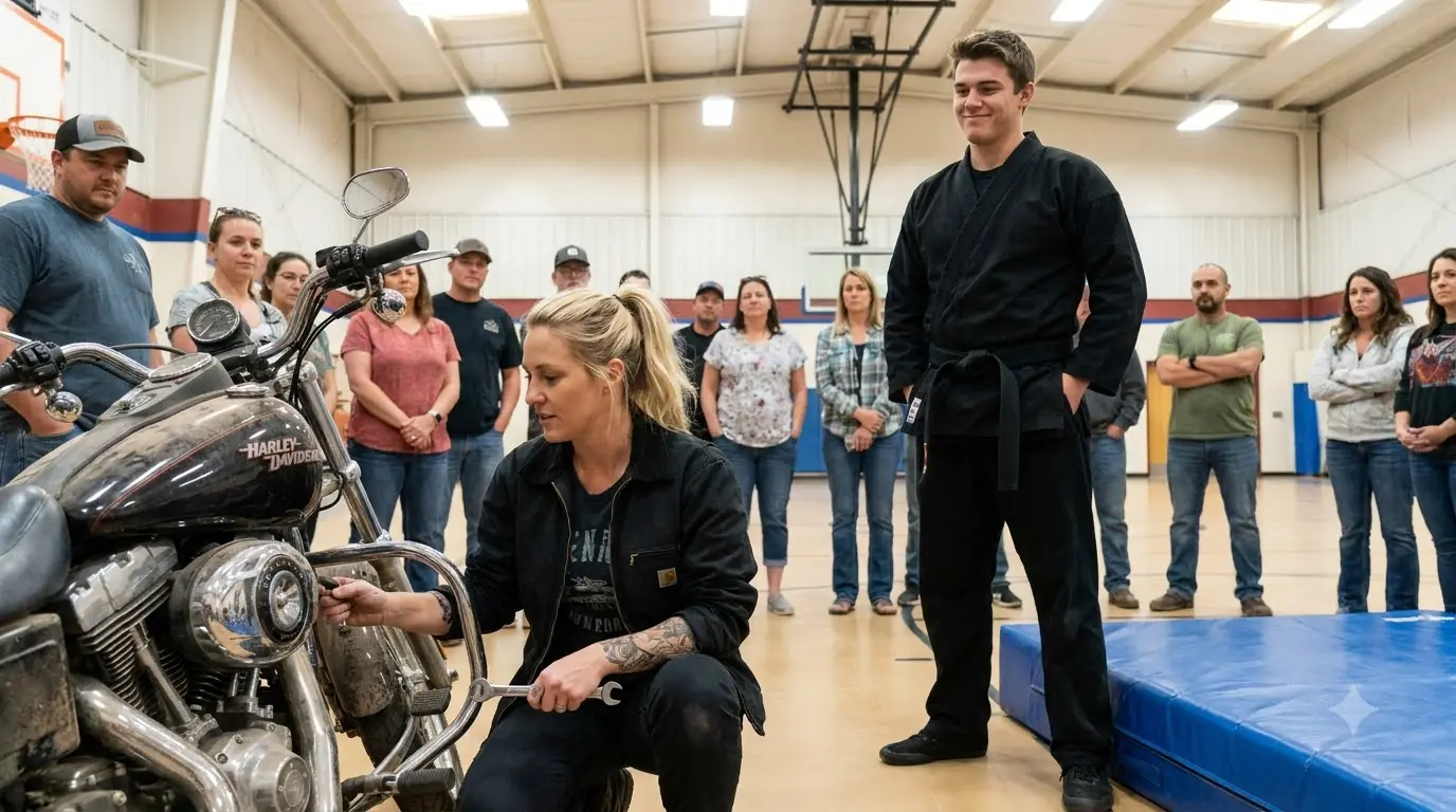 20-Year-Old Black Belt Challenged a Woman Mechanic — Then 5 Hells Angels Walked In