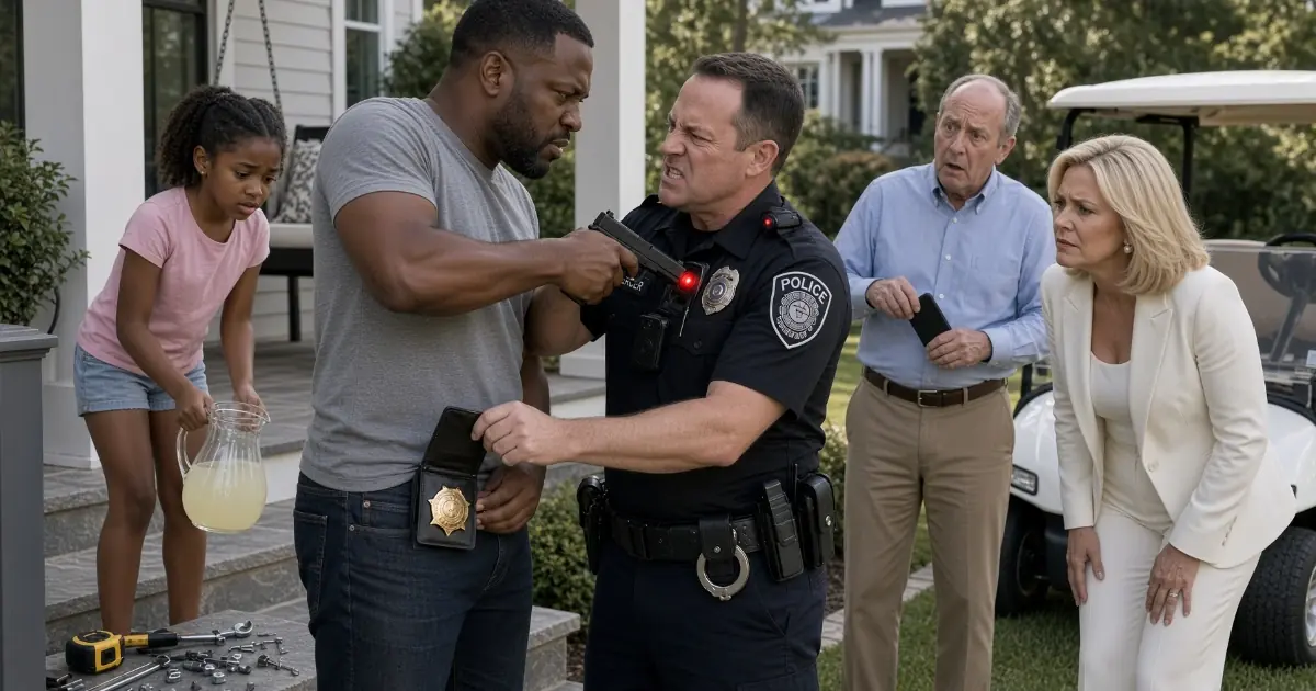 THE HOA PRESIDENT SENT A FAKE COP TO THREATEN A FATHER — THEN HE ASKED TO SEE HIS ID