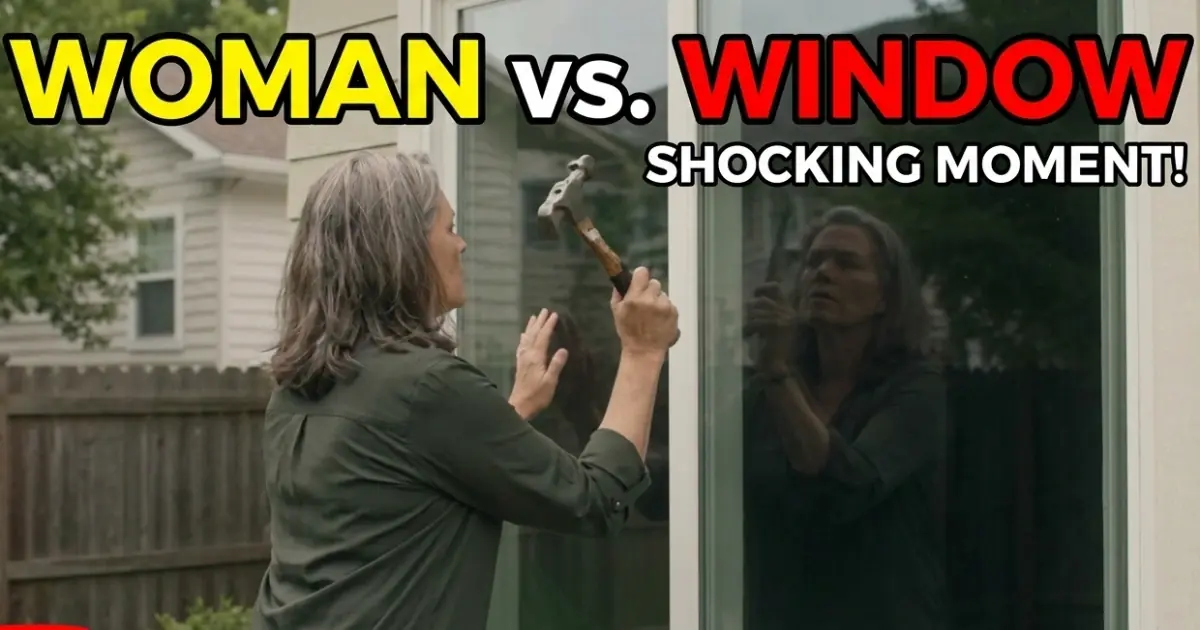 The Lady Across the Fence Smashed My Window and Climbed Into My House — She Had No Idea I Was Watching Every Second