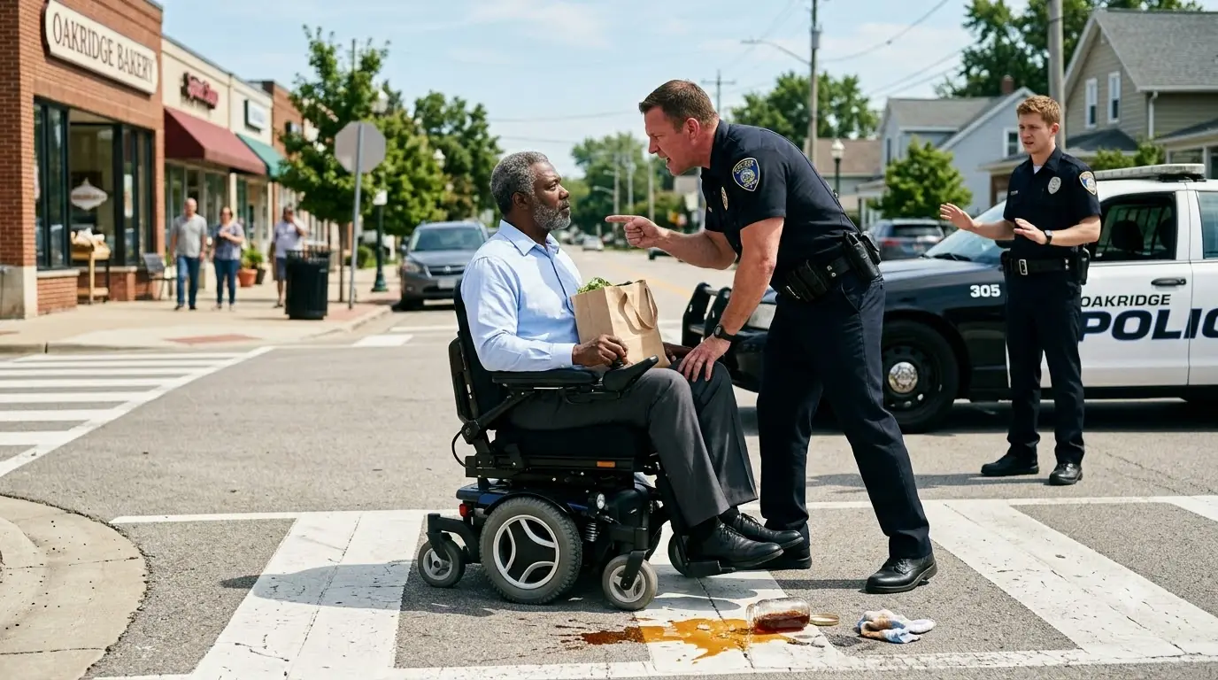 Cop Assaults A Disabled Man in Wheelchair — Then Learns Who He Is