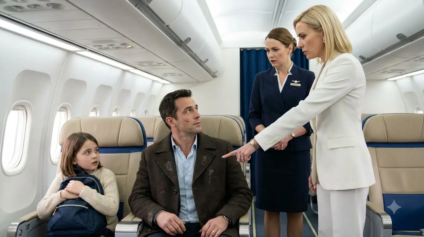 Single Dad Lost His First-Class Seat to a Wealthy Passenger — 5 Minutes Later, Everyone Was Ordered Off the Plane