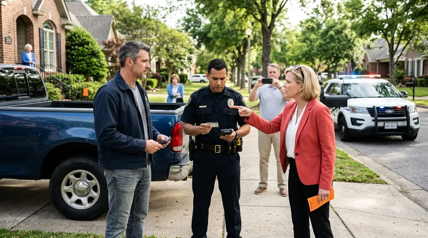 HOA Karen Called 911 to Arrest Me — Then the Officer Said, “He Owns the Neighborhood”
