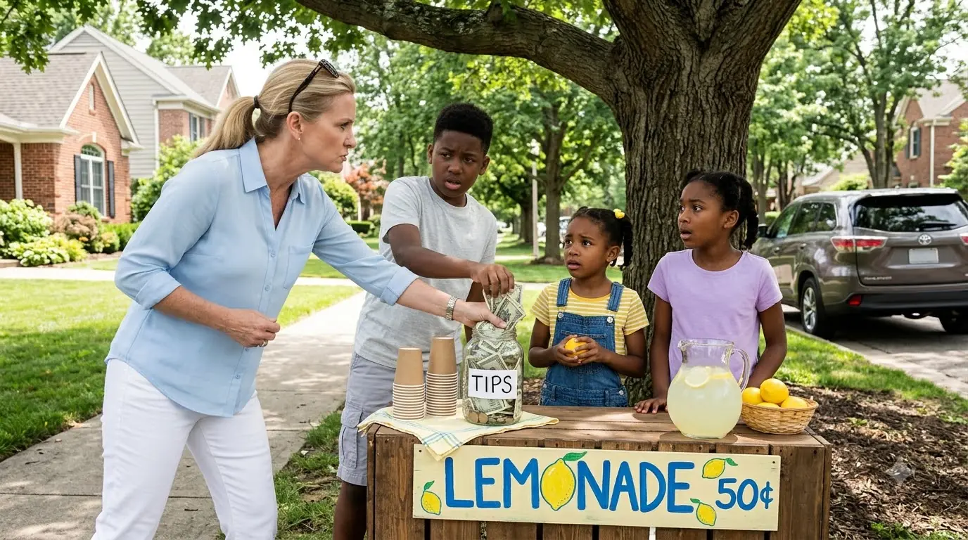 She Took Money From Kids Selling Lemonade and Called the Police — Then the Officer Arrived