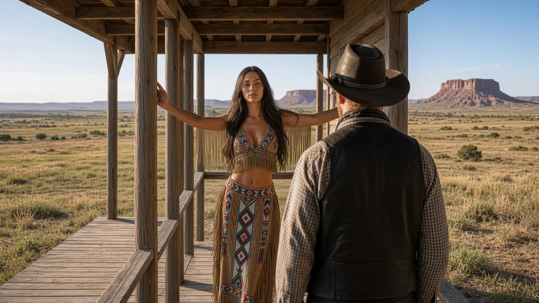 “This is my ranch,” said the cowboy — until the Apache woman told him, “I want you too.”