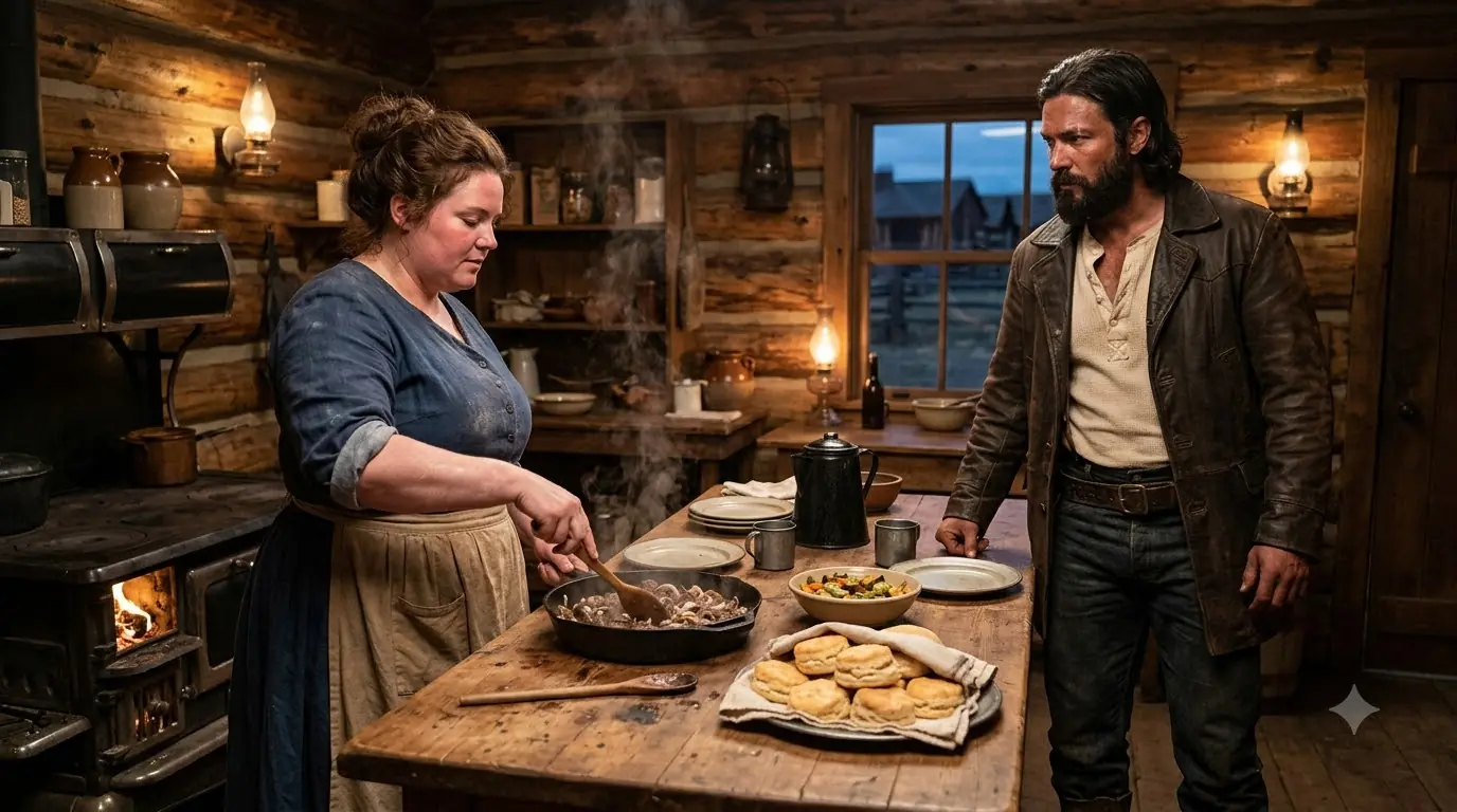 He Hired a Desperate Widow to Cook for His Lonely Ranch — Then Her Children Made Him Remember What a Home Was For