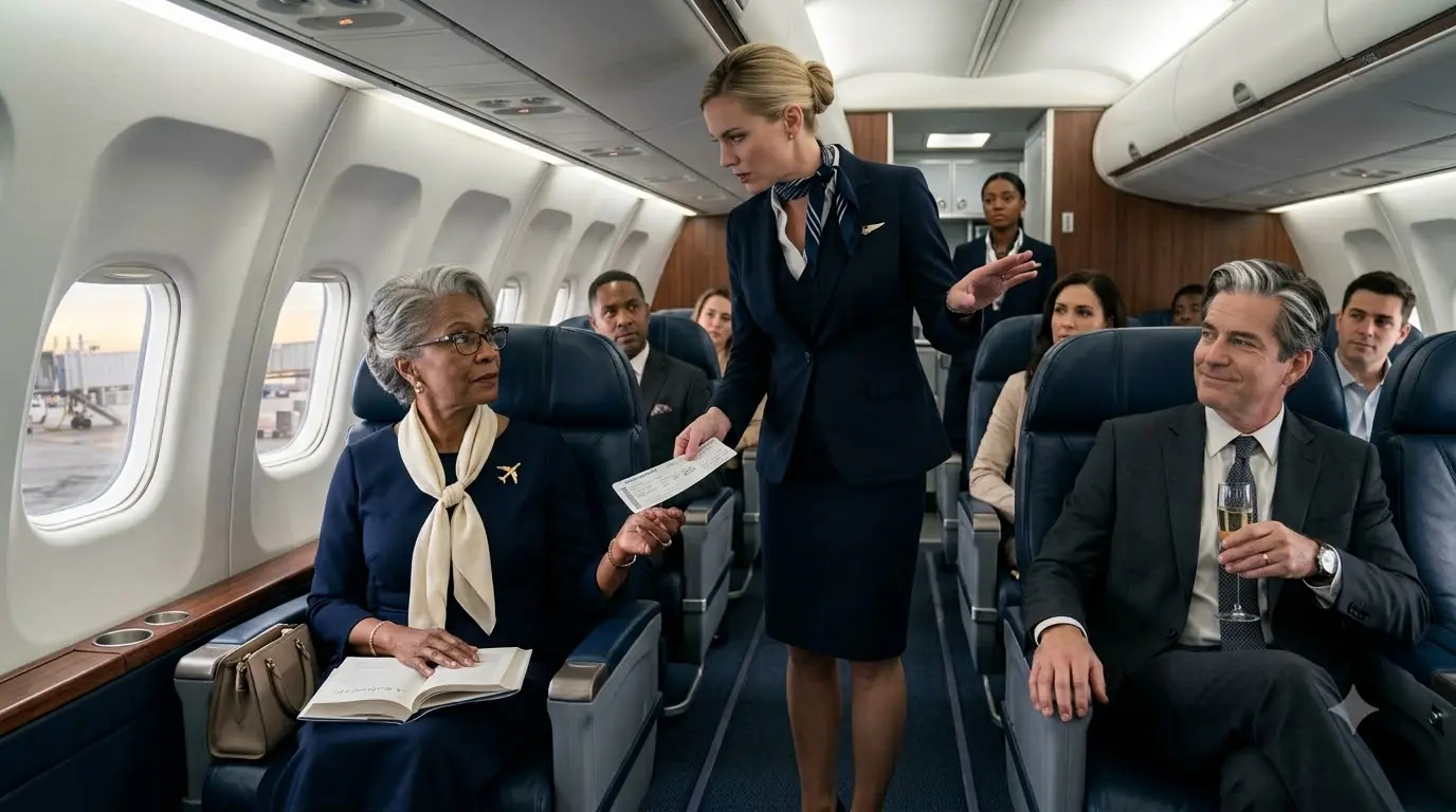 Attendant Removes Elderly Woman From First Class — Unaware She's the Airline CEO's Mother