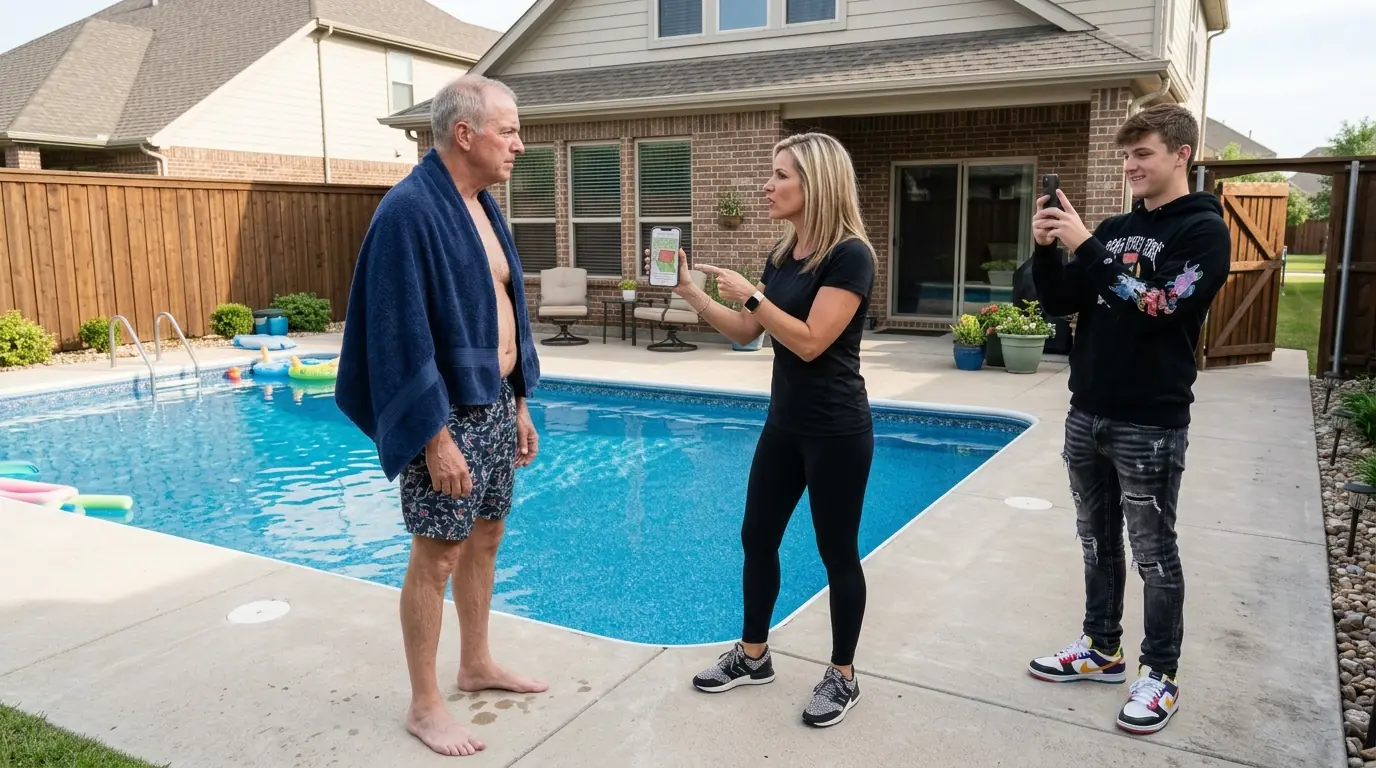 HOA Karen’s Spoiled Son Ordered Me to Leave My Own Pool — Not Knowing I’m the Sheriff!