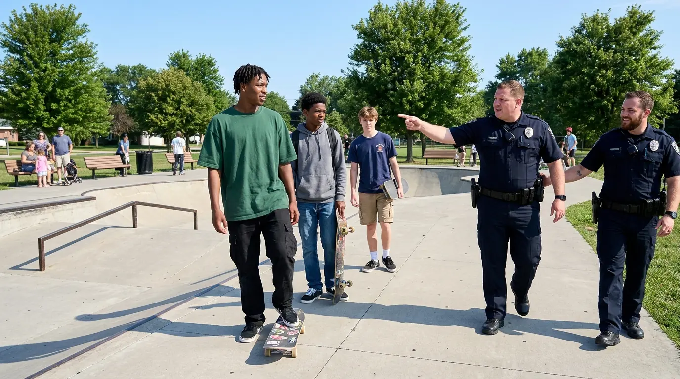 COP BROKE A BLACK TEEN’S SKATEBOARD FOR FUN — THEN HIS FATHER WALKED INTO THE PARK