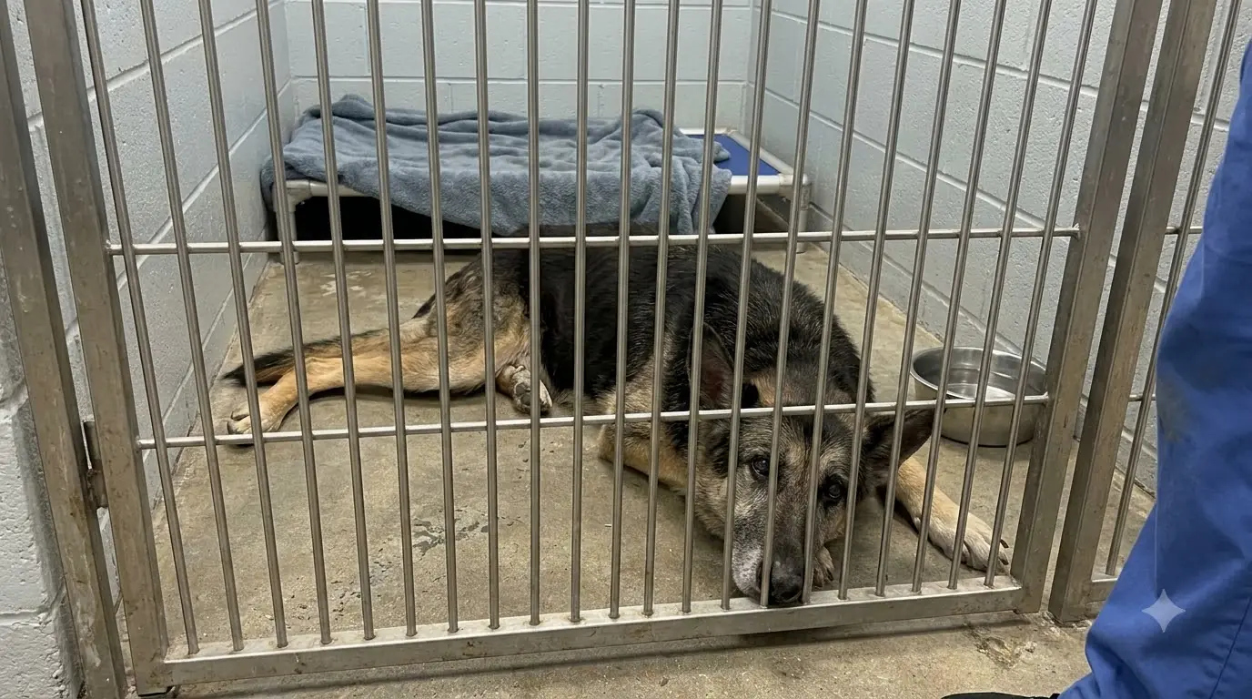 Samson’s Body Is Failing, but He Still Crawls to the Kennel Door When He Hears Someone Coming