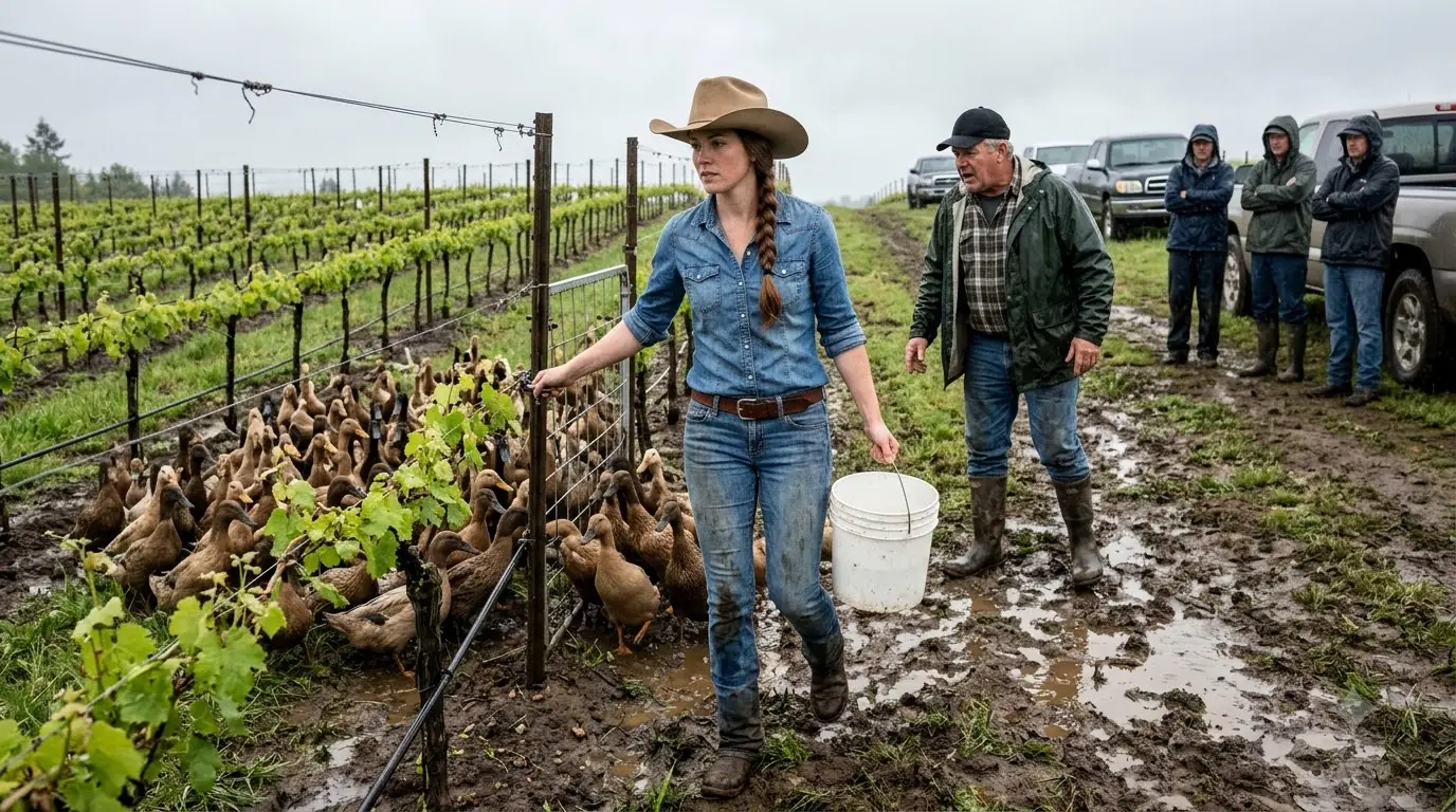 Farmers Laughed When She Released 80 Ducks Into the Vineyard — Then the Snails Started Disappearing Before the Storm Hit