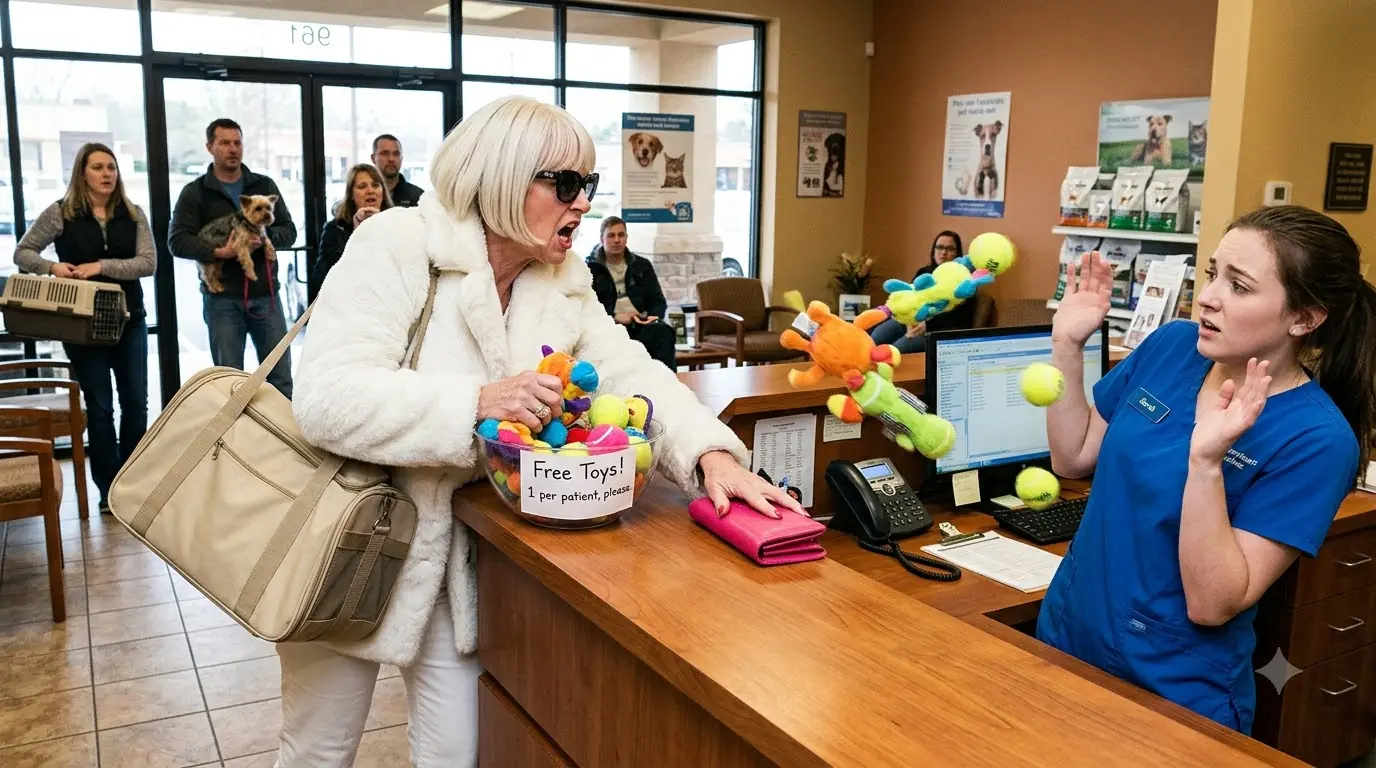 She Started a Screaming Match Over Free Dog Toys — Then the Woman Behind Her Revealed Who Owned the Clinic