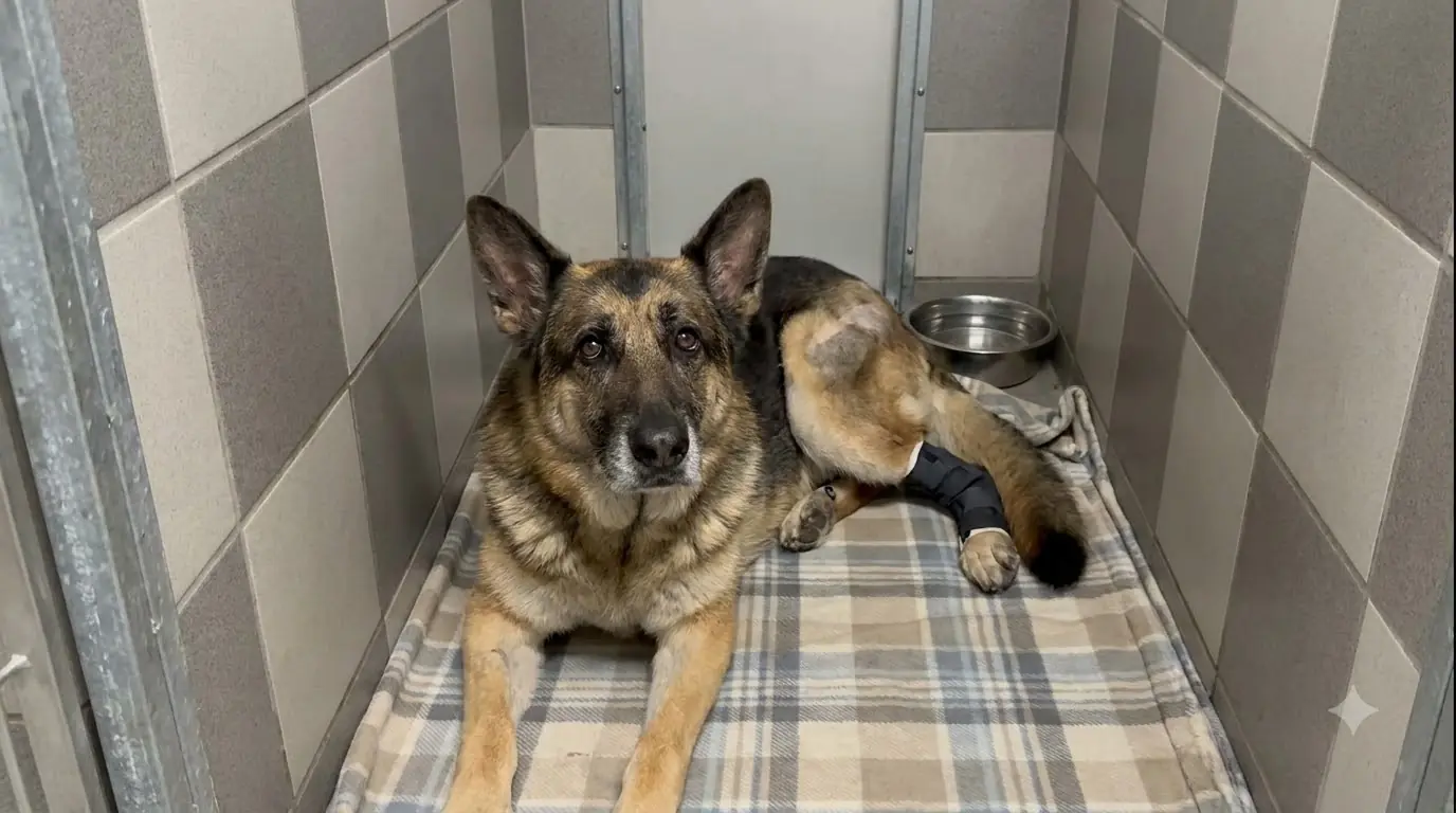 Tucker Can’t Stand on His Own, but He Still Drags Himself to the Kennel Gate When Someone Stops for Him