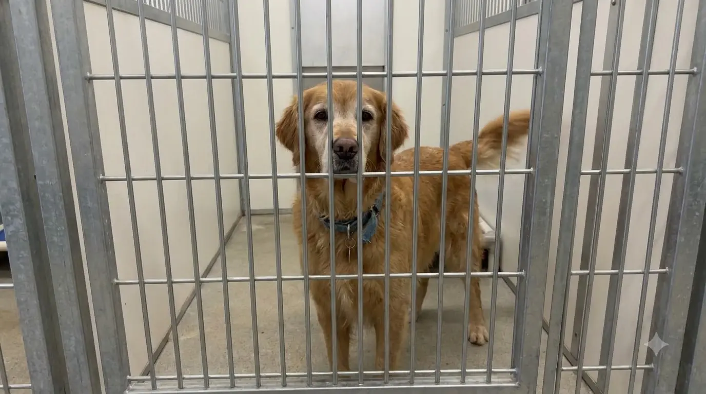 Cooper Still Waits at the Kennel Gate in the Collar He Wore Before His Owner Had to Leave