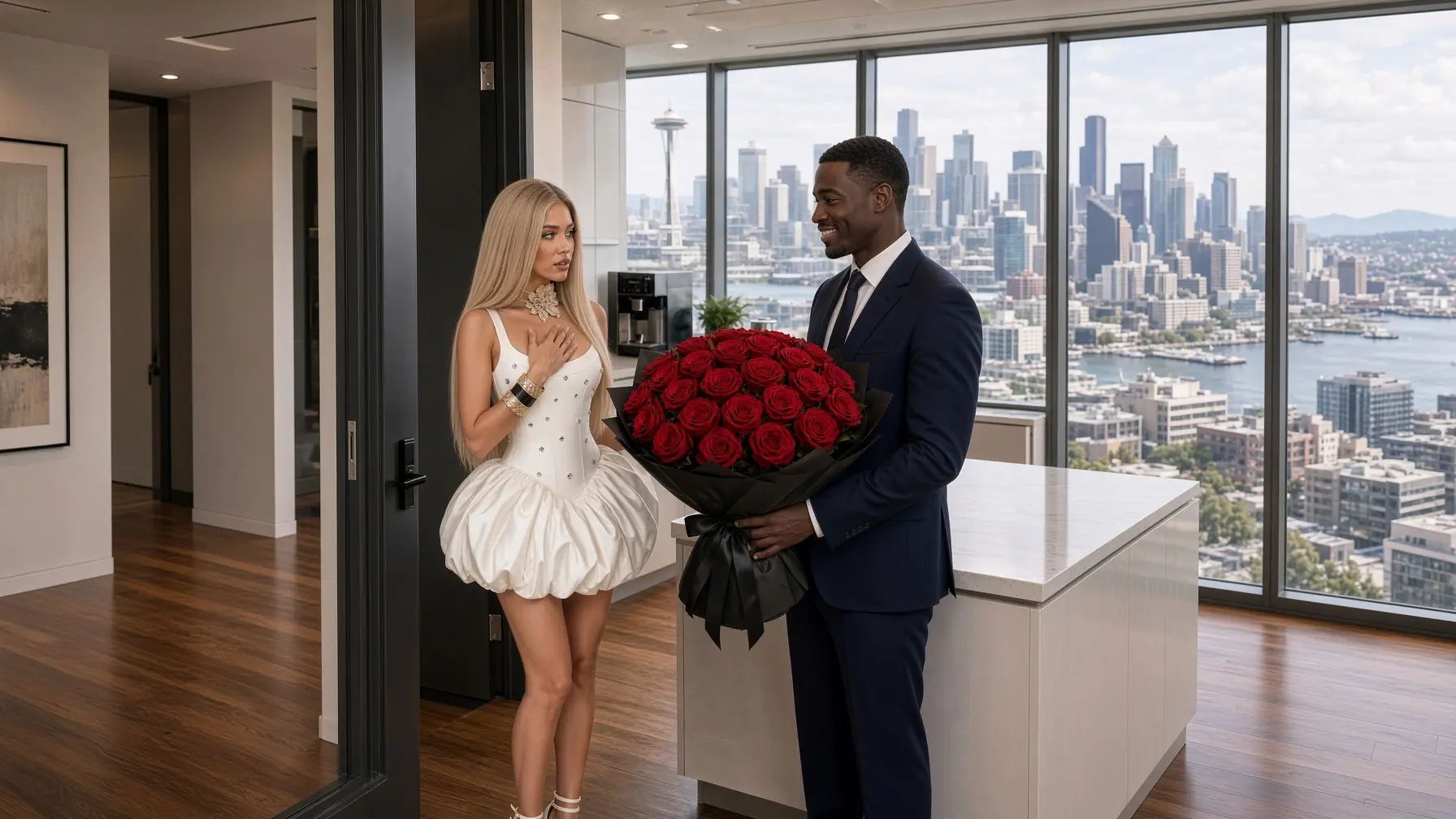 She Gets Jealous Seeing Him Prepare Flowers for a Date—Then He Smiles, “I Bought Them for You”