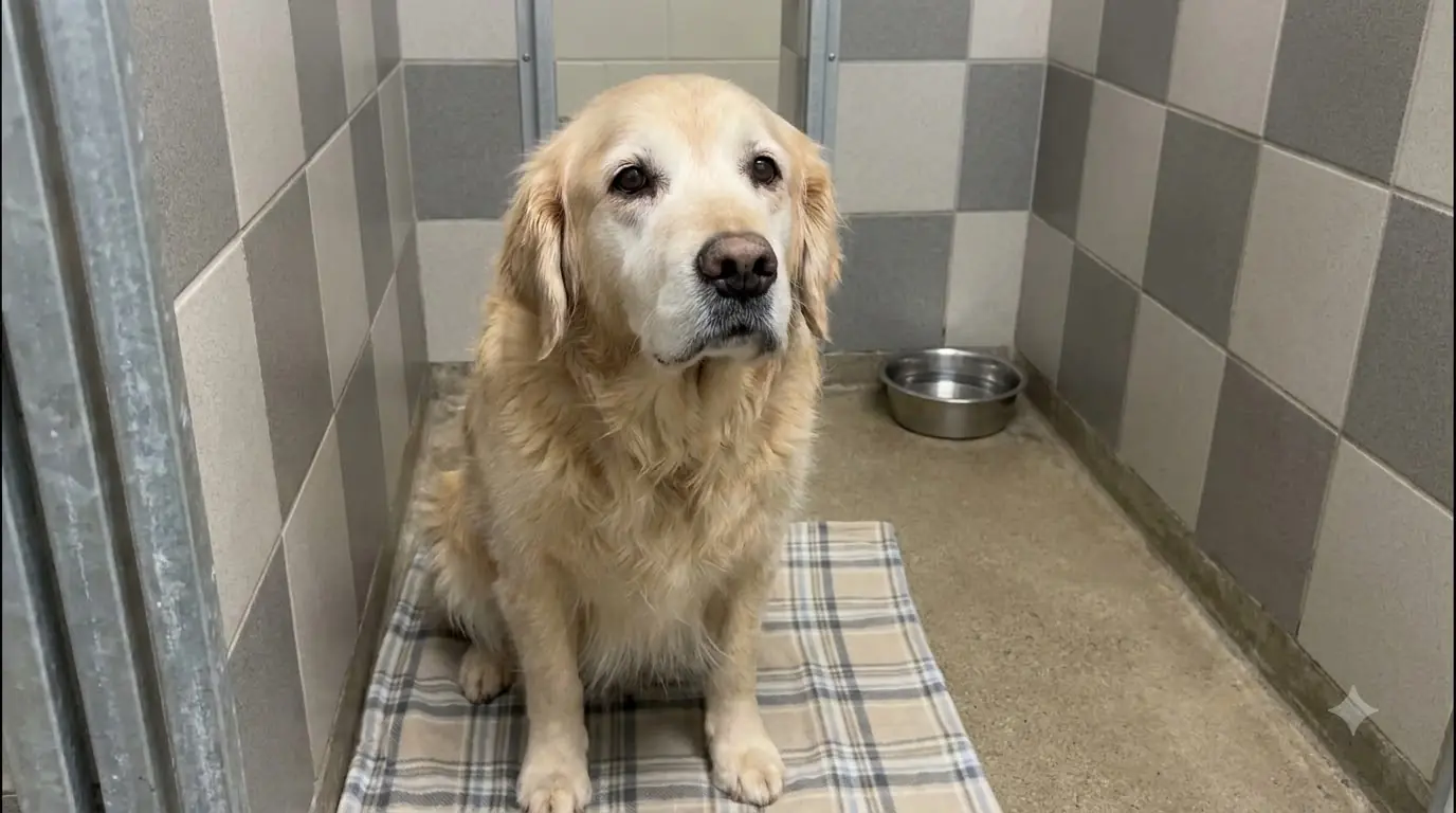 Buddy Can Barely Stay on His Feet, but He Still Falls Asleep Waiting at the Front of His Kennel