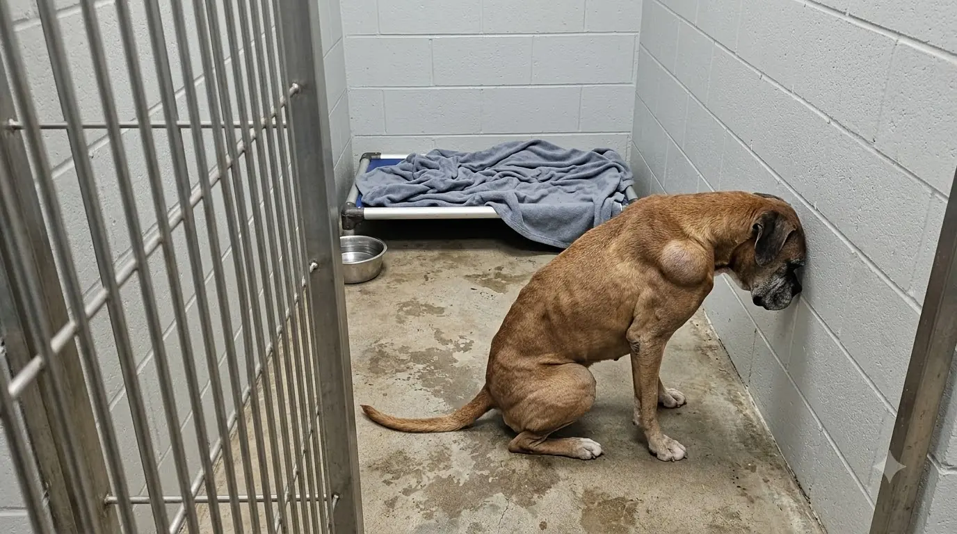 Walter Is Growing Weaker, but Whenever Someone Stops at His Kennel, He Gets Up Just to Face the Wall