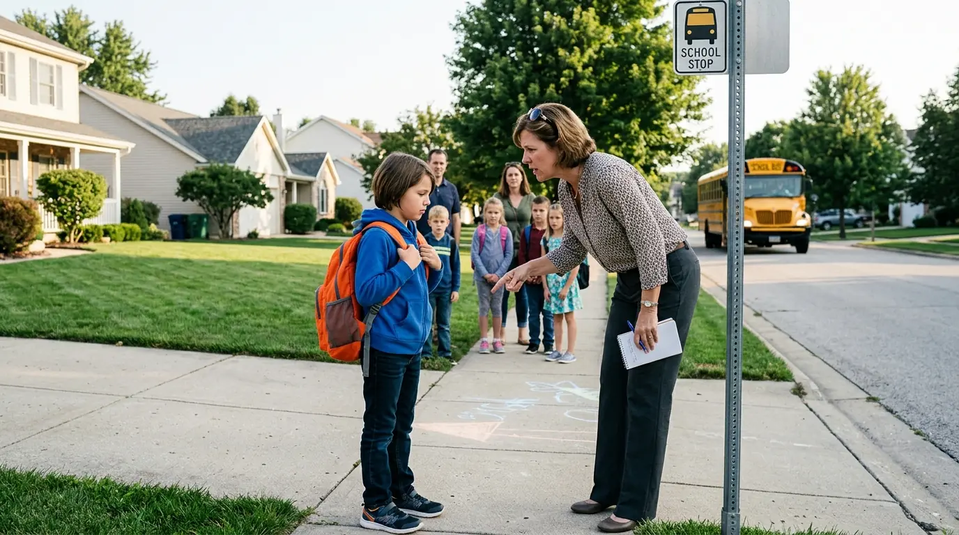 HOA Karen Confronted My Child at the Bus Stop — She Had No Idea I’m the Chief of Police
