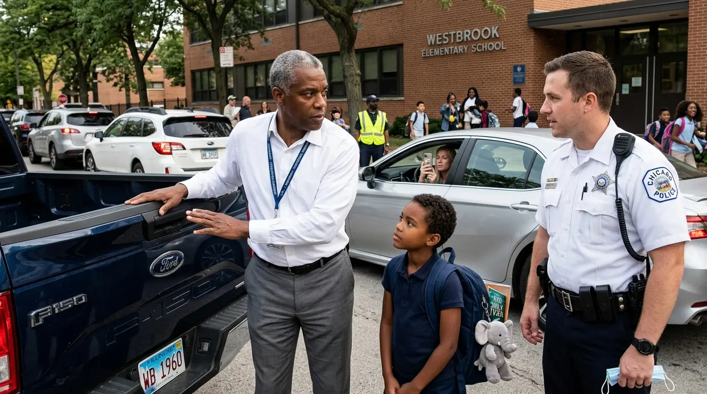 Cop Drags Black Father From School Pickup —Then His Daughter Says One Sentence