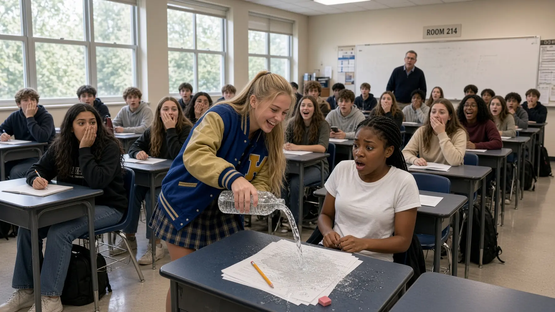 Bully Poured Water On Black Girl's Exam Paper — She Finished From Memory, Got Perfect Score
