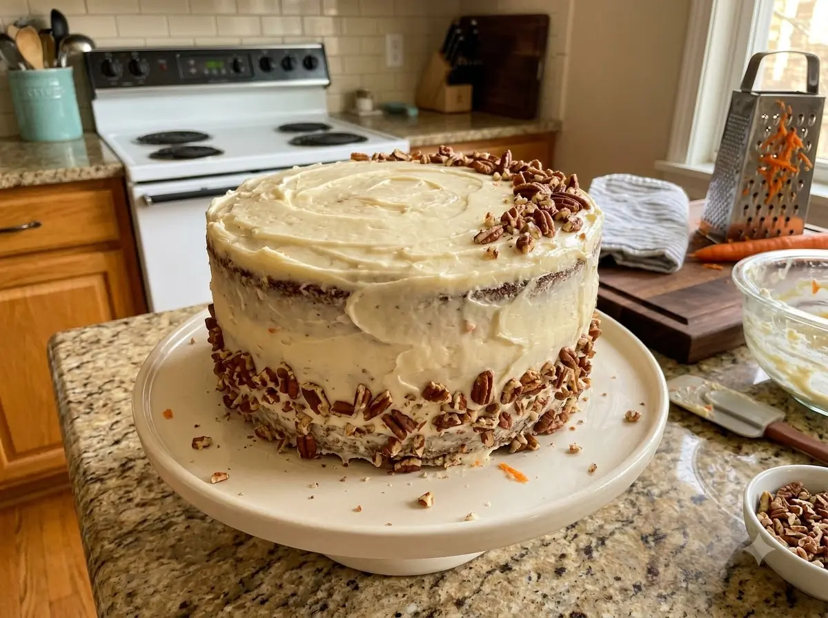 Ultimate Moist Carrot Cake – Rich, Spiced & Covered in Cream Cheese Frosting