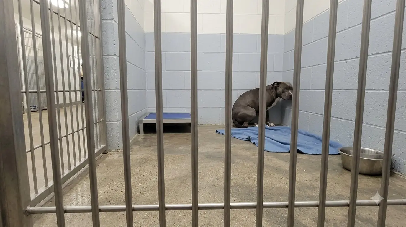 Rosie Is on the Euthanasia List, but the Frightened Dog Finally Reached One Paw Through the Kennel Door