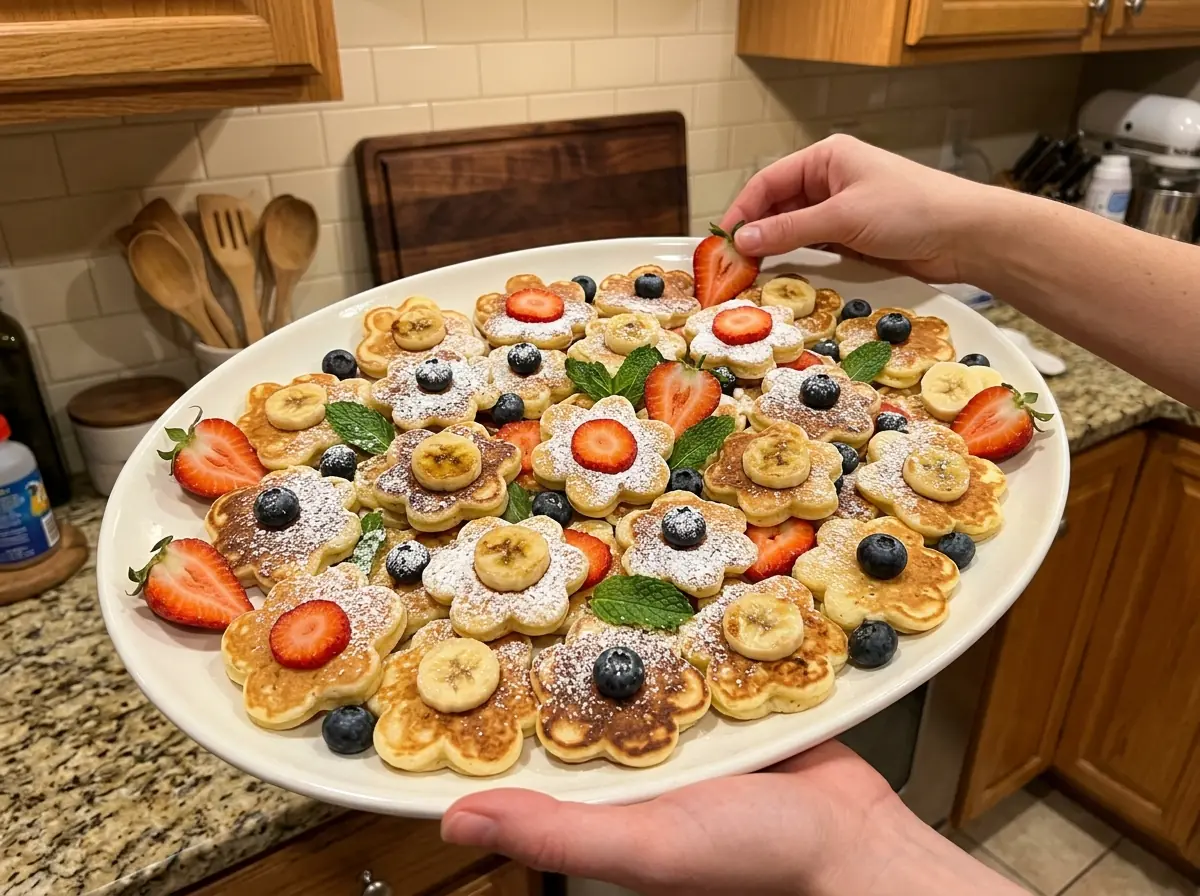 Flower Pancakes – Fluffy, Fruity & Almost Too Cute to Eat