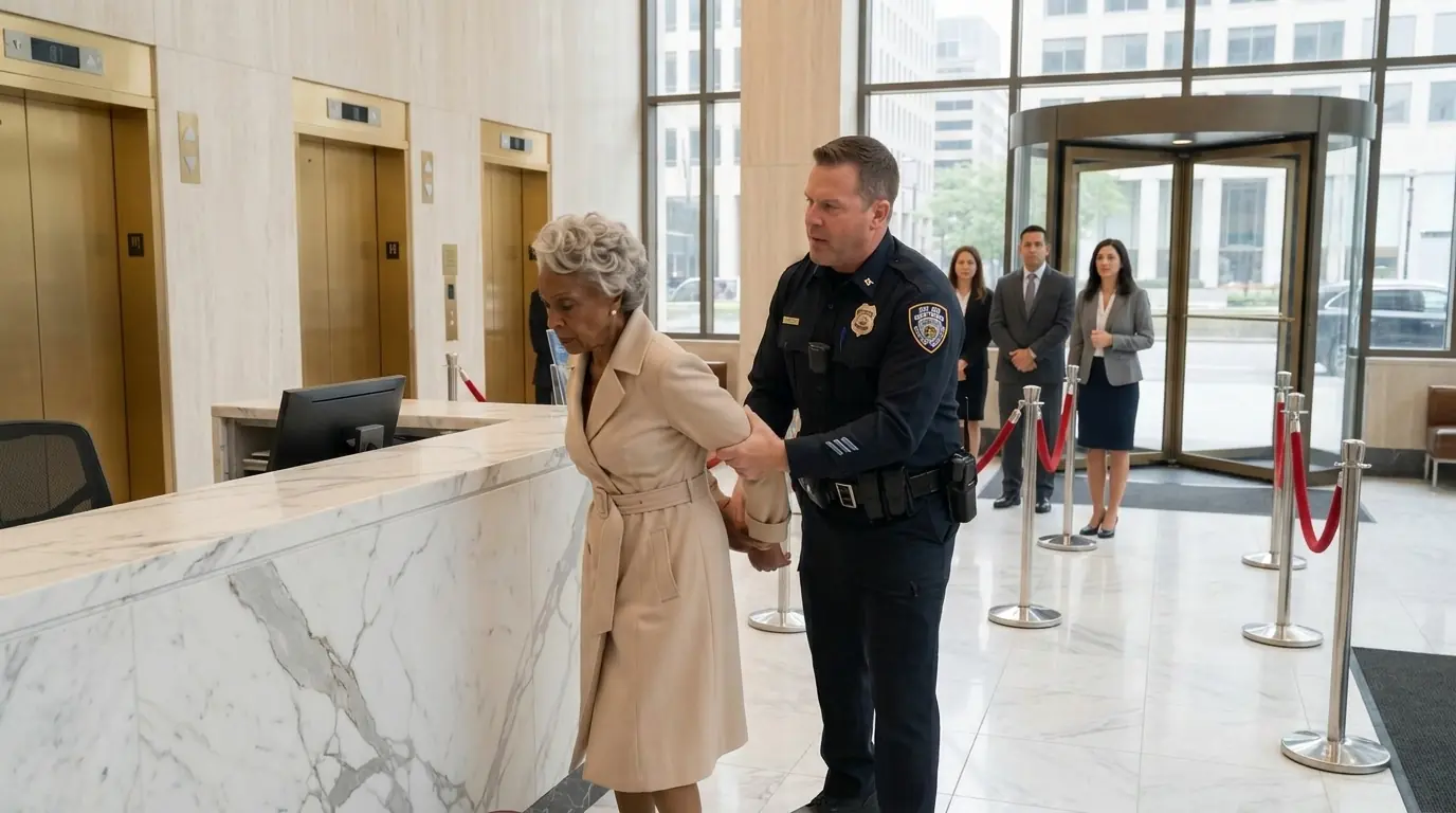 A Cop Handcuffed an Elderly Black Woman for “Trespassing” in a Bank—Then Her Briefcase Fell Open and Everyone Saw Who Owned the Building