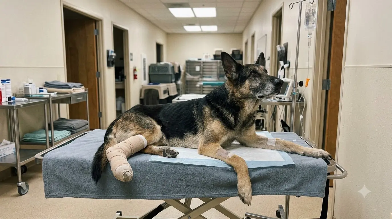 Bear Was Found Collapsed Behind a Closed Warehouse, but He Still Reaches Out When Staff Leave