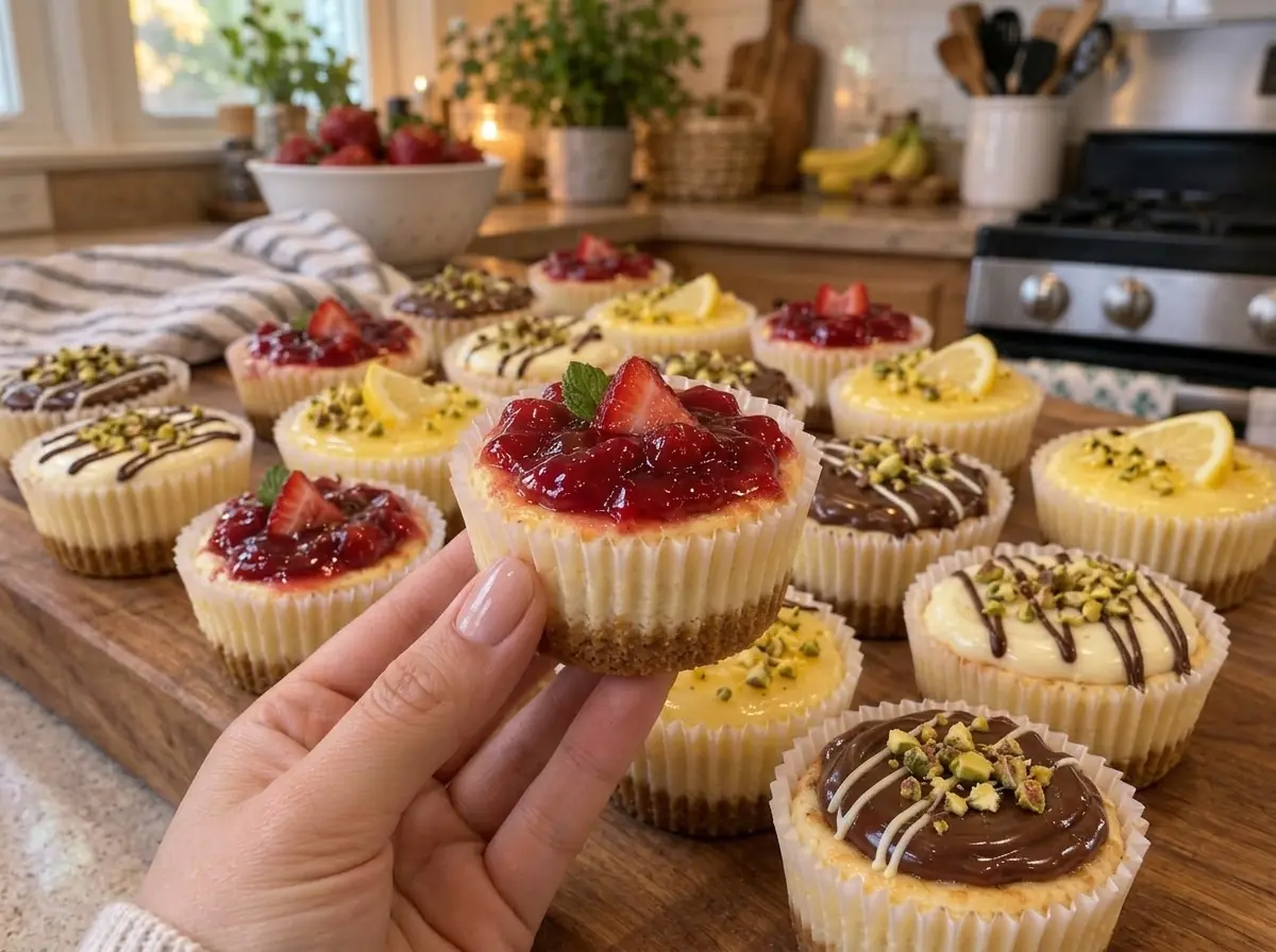 Four-Way Mini Cheesecakes – Creamy, Freezer-Friendly & Perfect for Parties