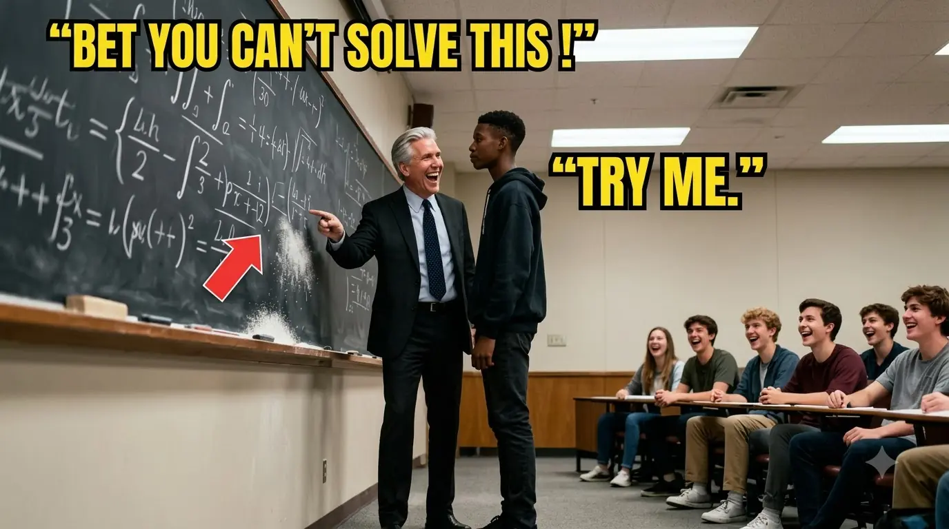 Prof Doesn't Know Black Student Is Math Prodigy — Sets 'Impossible' Equation to Mock Him, Regrets It