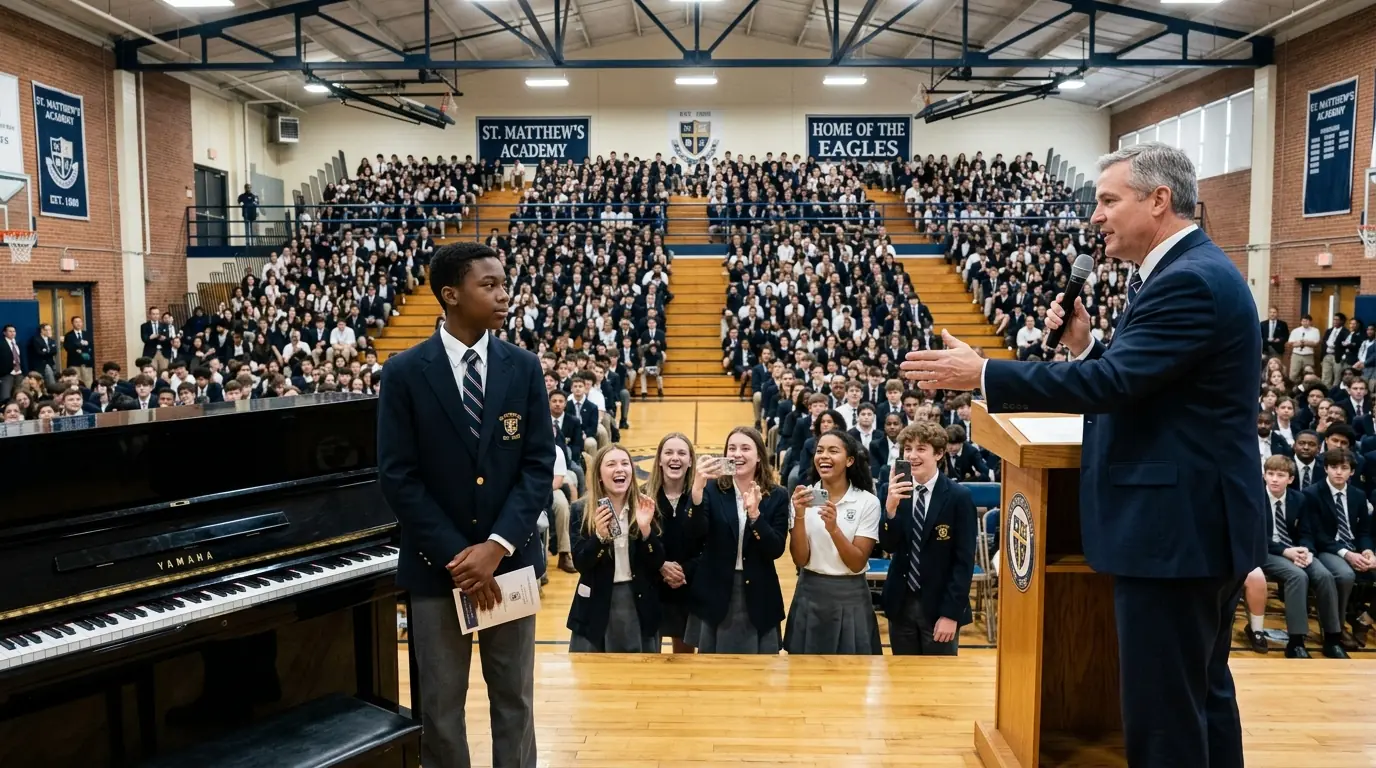 Principal Forced Black Boy Perform to Humiliate Him — His Fingers Hit Keys and Everyone Fell Silent