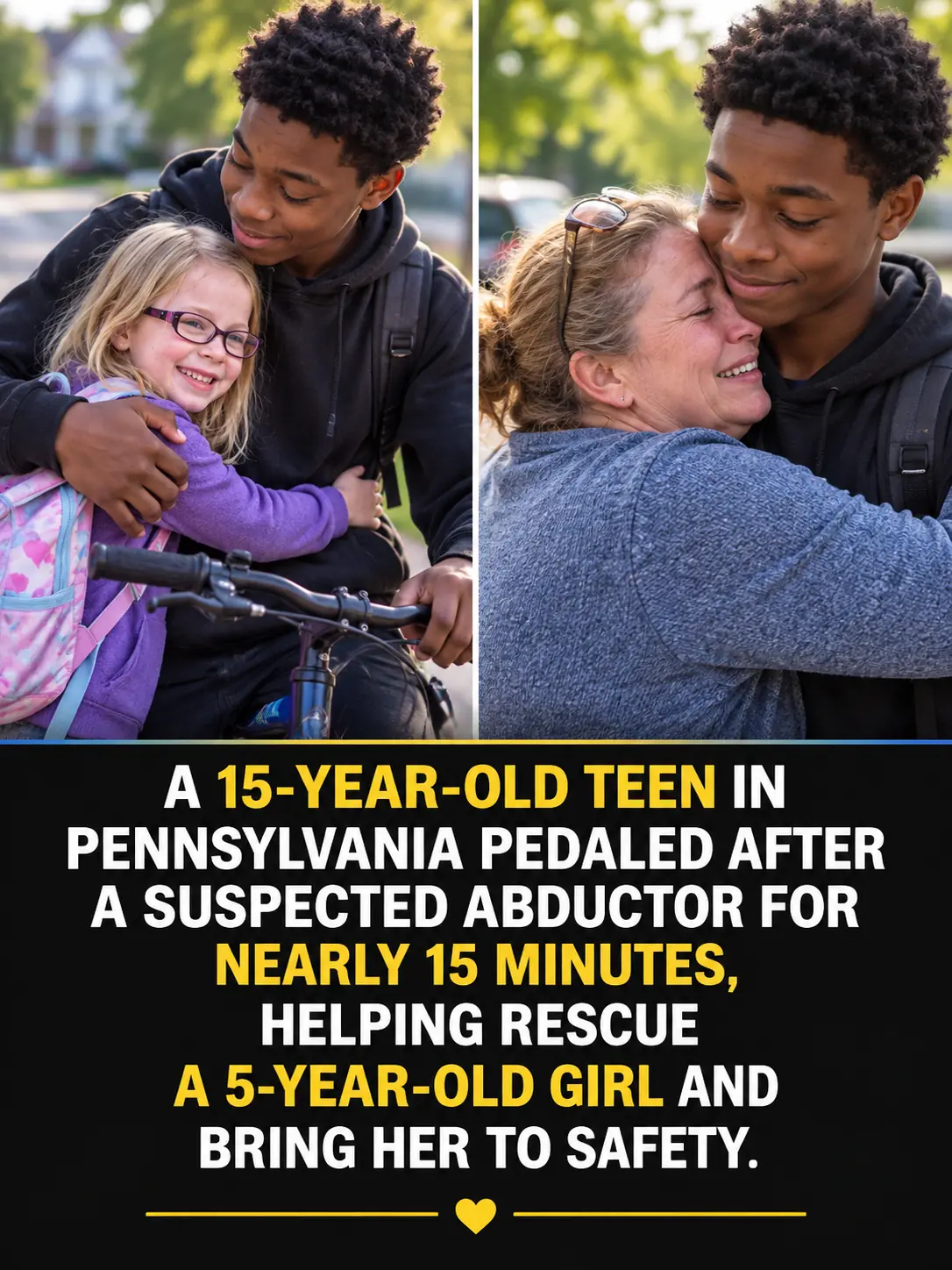 15-Year-Old Boy Chased a Kidnapper on His Bicycle—and Helped Bring a 5-Year-Old Girl Safely Home