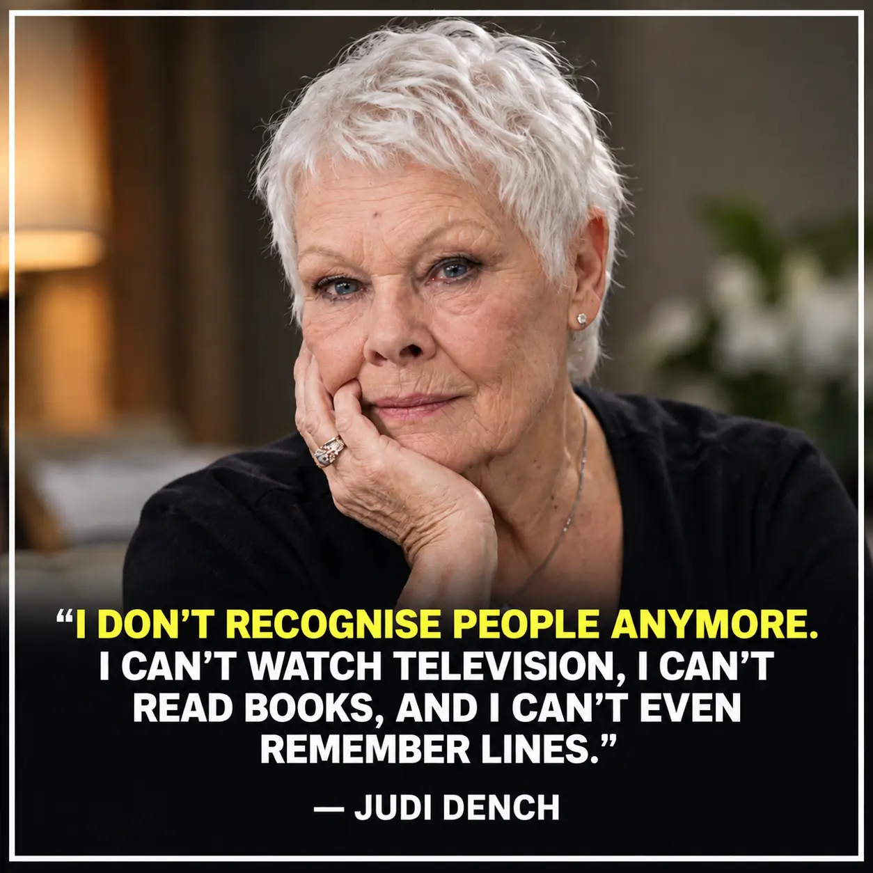 Judi Dench Opens Up About Severe Vision Loss at 90: “I Can No Longer Recognize Faces or Read Scripts”