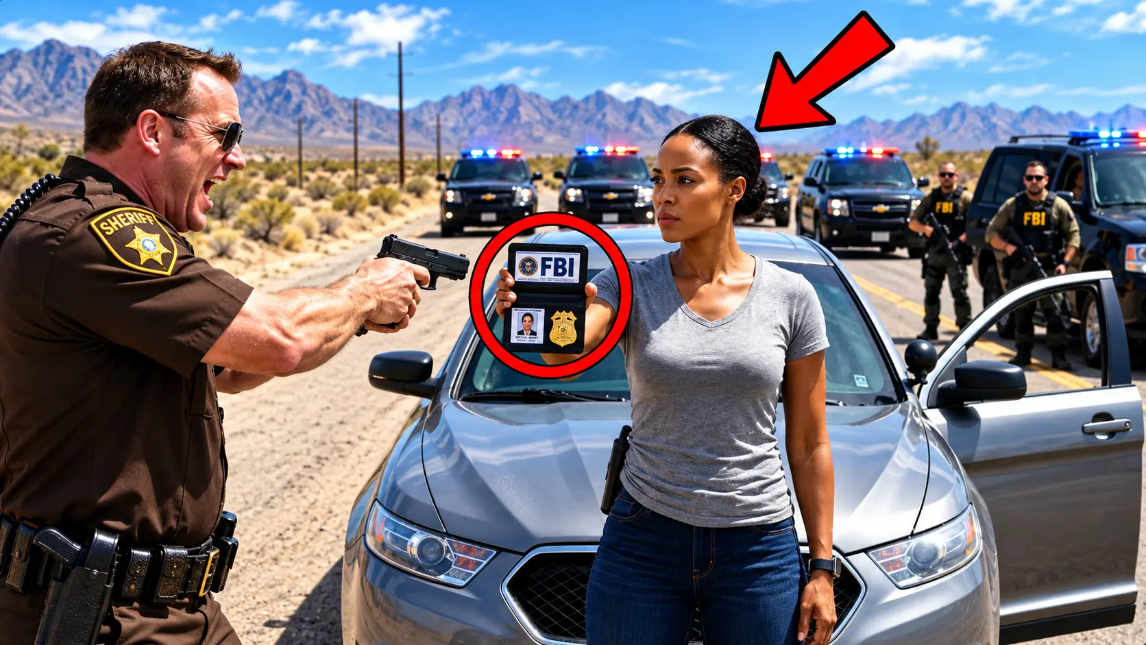 Cop Pulls Gun On Black Woman, Laughs At Her FBI Badge — 2 Minutes Later, He's On His Knees