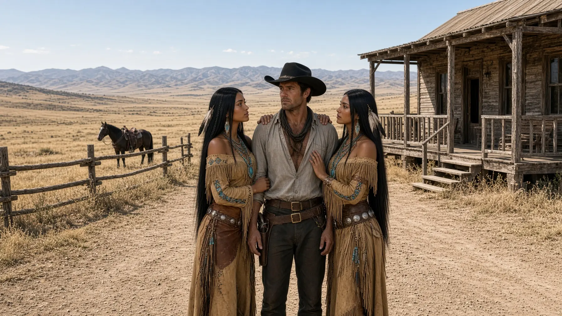 The Apache Widowed Women Asked Him for Twin Children — The Cowboy Didn’t Know How to Answer.