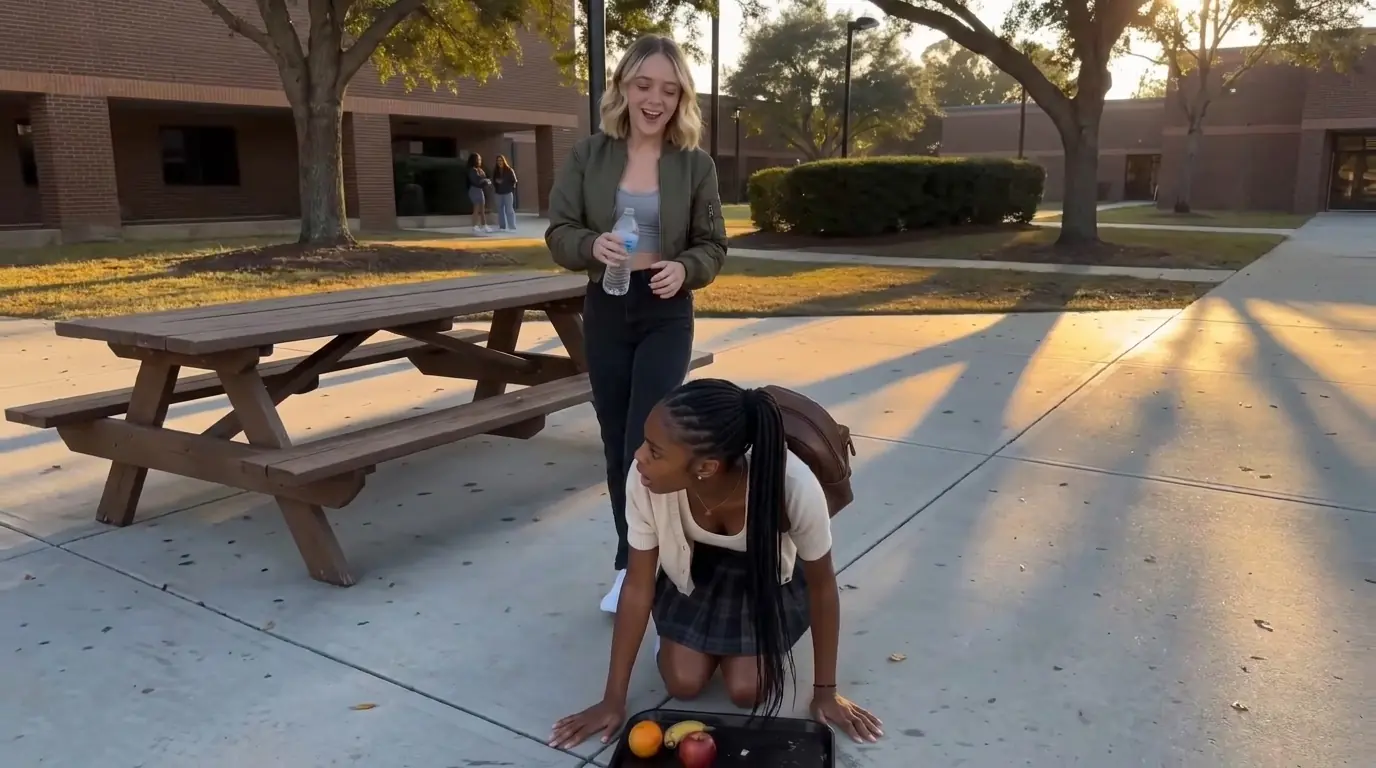 They Tripped the Black Scholarship Student and Poured Water Over Her at Lunch—Then the Full Video Exposed Why They’d Targeted Her All Year