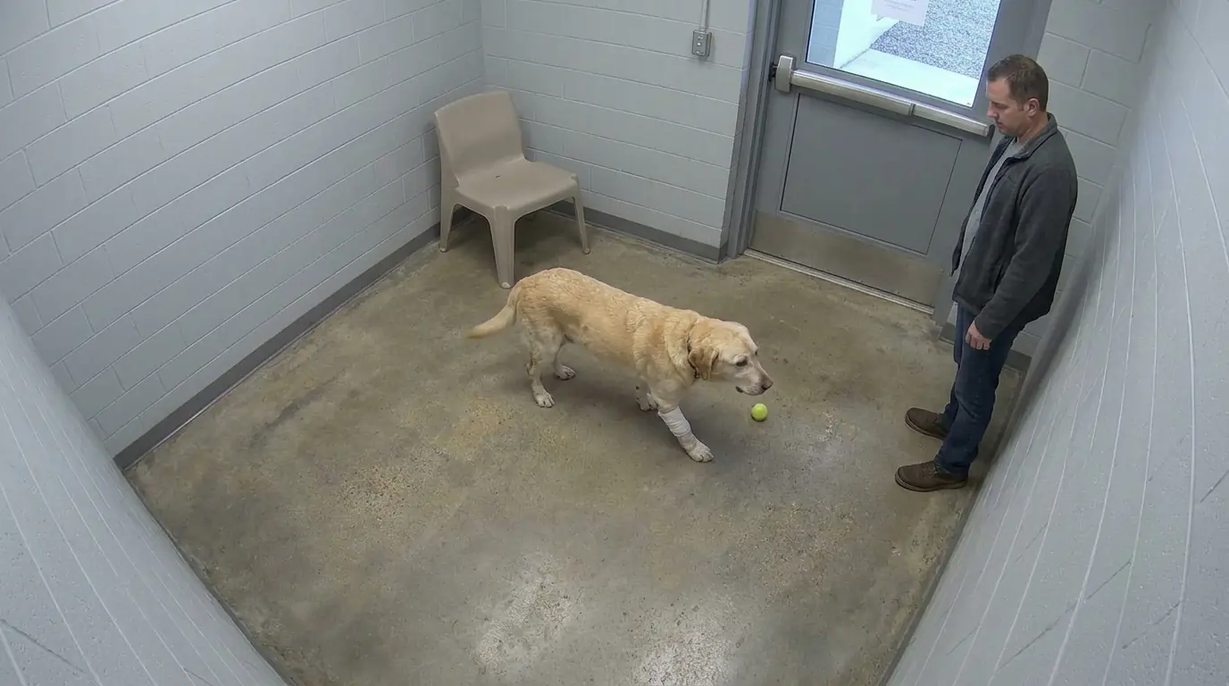 Cooper Keeps Giving Visitors His Only Tennis Ball—Then Brings It Back When They Try to Leave