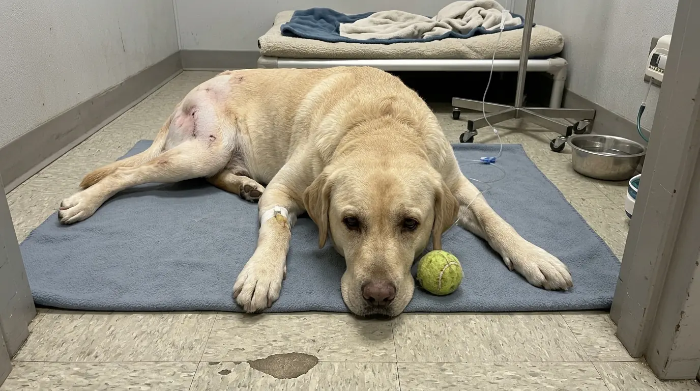 Milo’s Body Is Giving Out, but He Still Tries to Carry His Tennis Ball to the Door