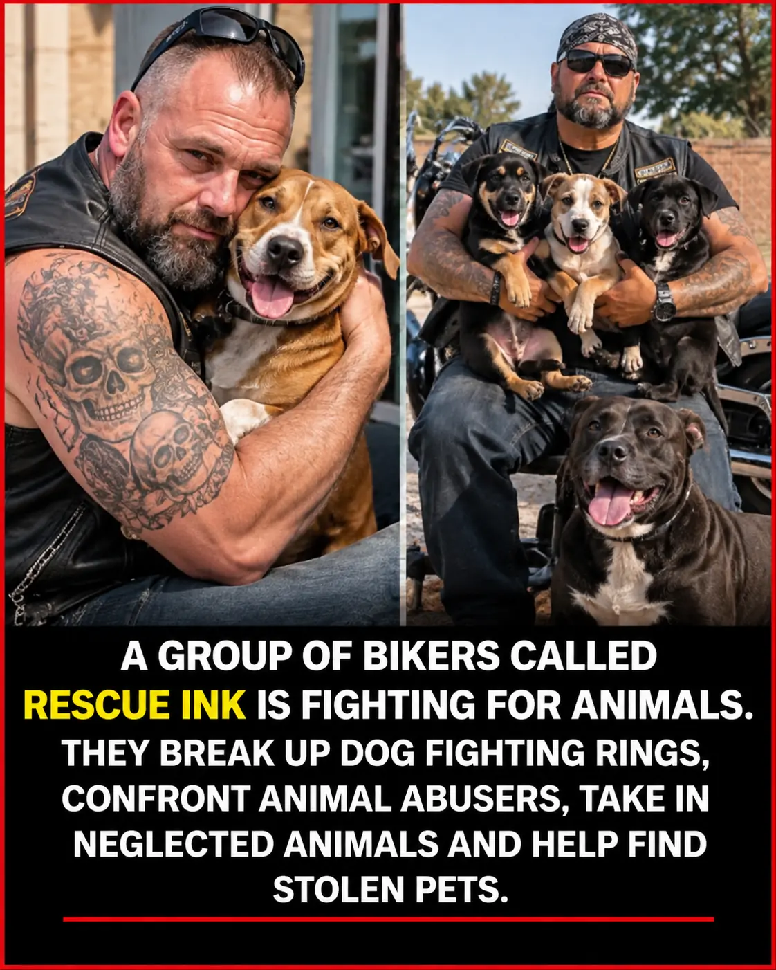 These Tattooed Bikers Confront Animal Abusers Face-to-Face — And Help Rescue the Pets They Hurt