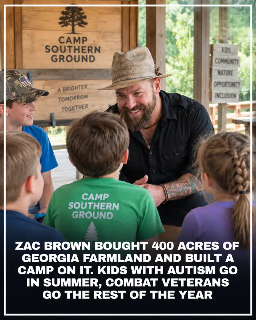 **Zac Brown Could Have Built a Luxury Retreat—Instead, He Built a Lifeline for Kids and Veterans ❤️**