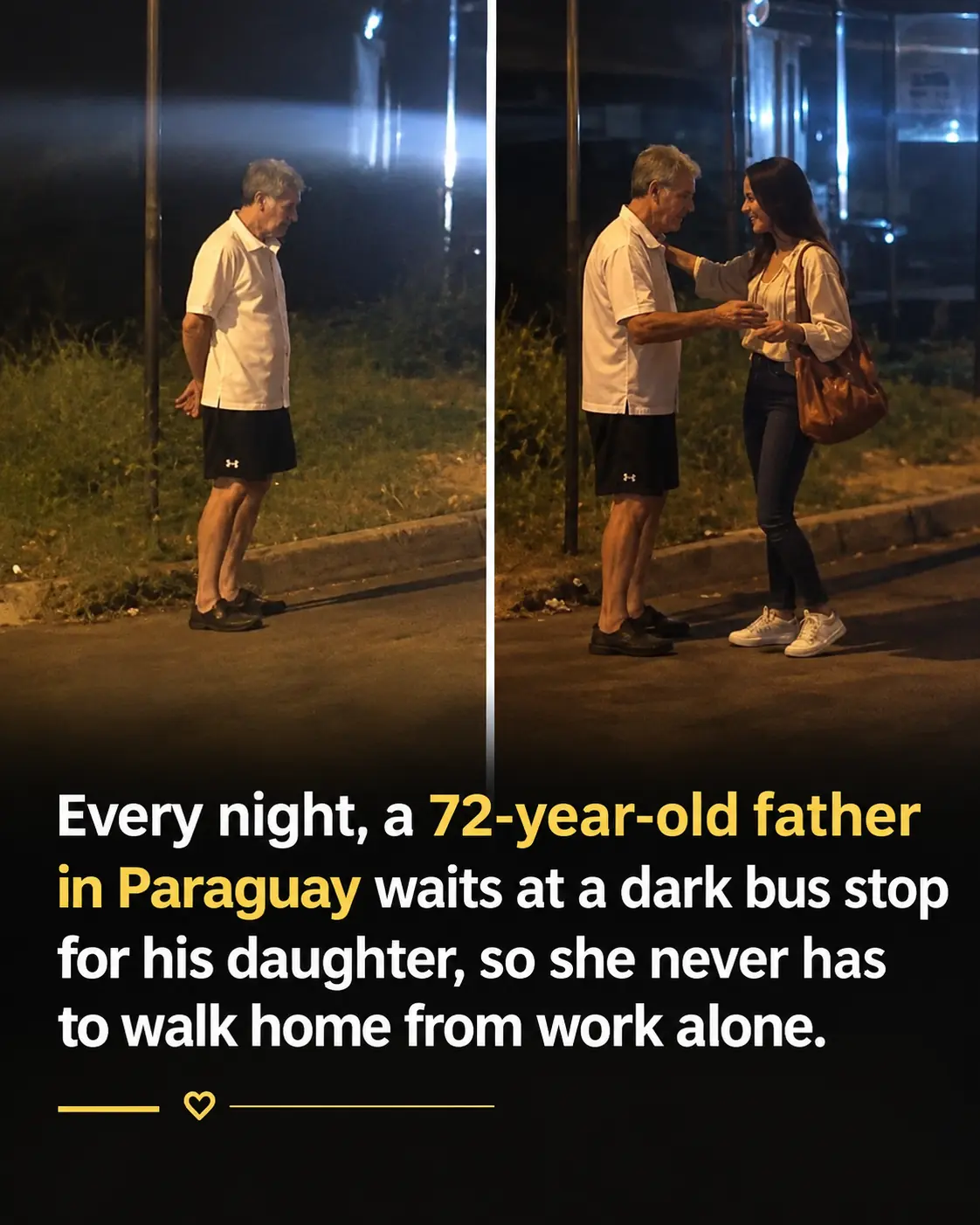 He Doesn’t Wait for a Bus. He Waits for His Daughter.