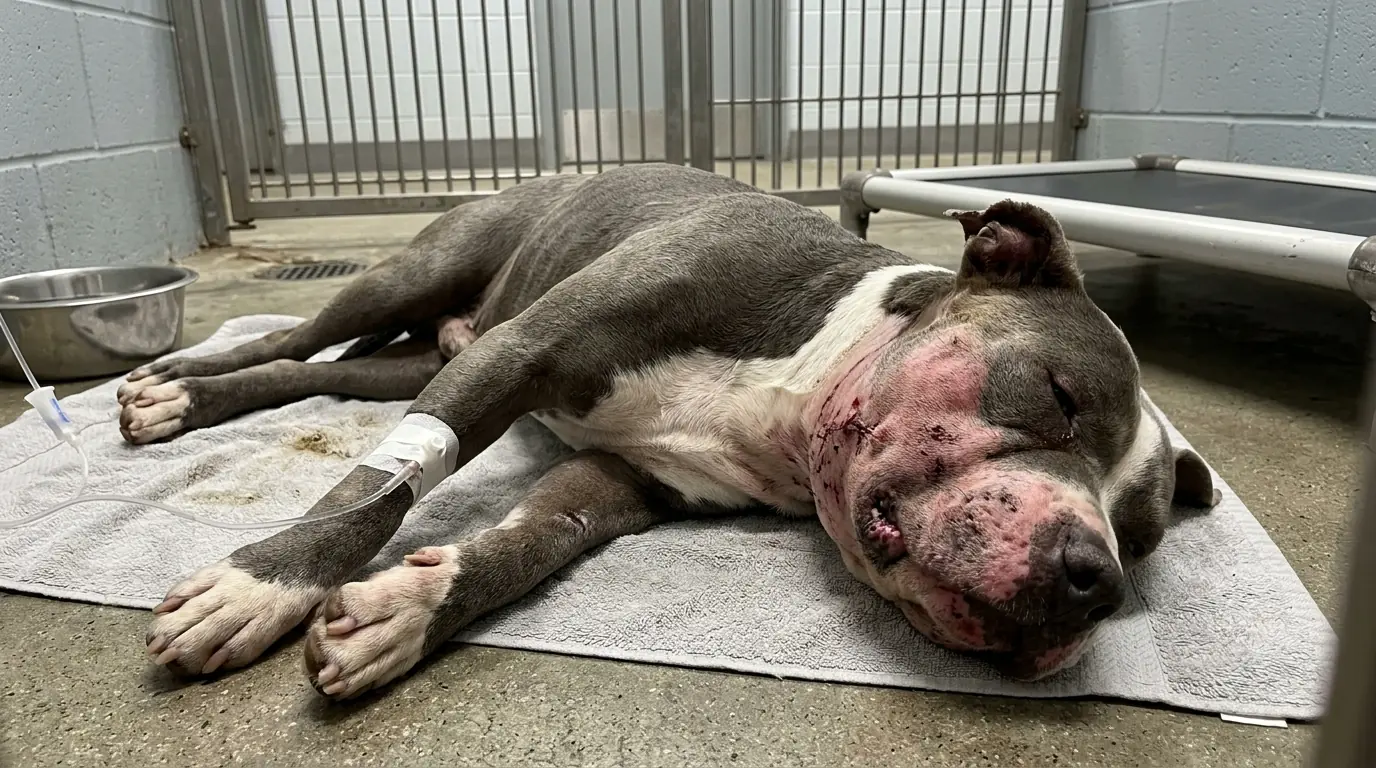 Tank’s Face Is So Badly Swollen He Can Barely Open One Eye—And the Wounds Around It Raise an Even Bigger Concern