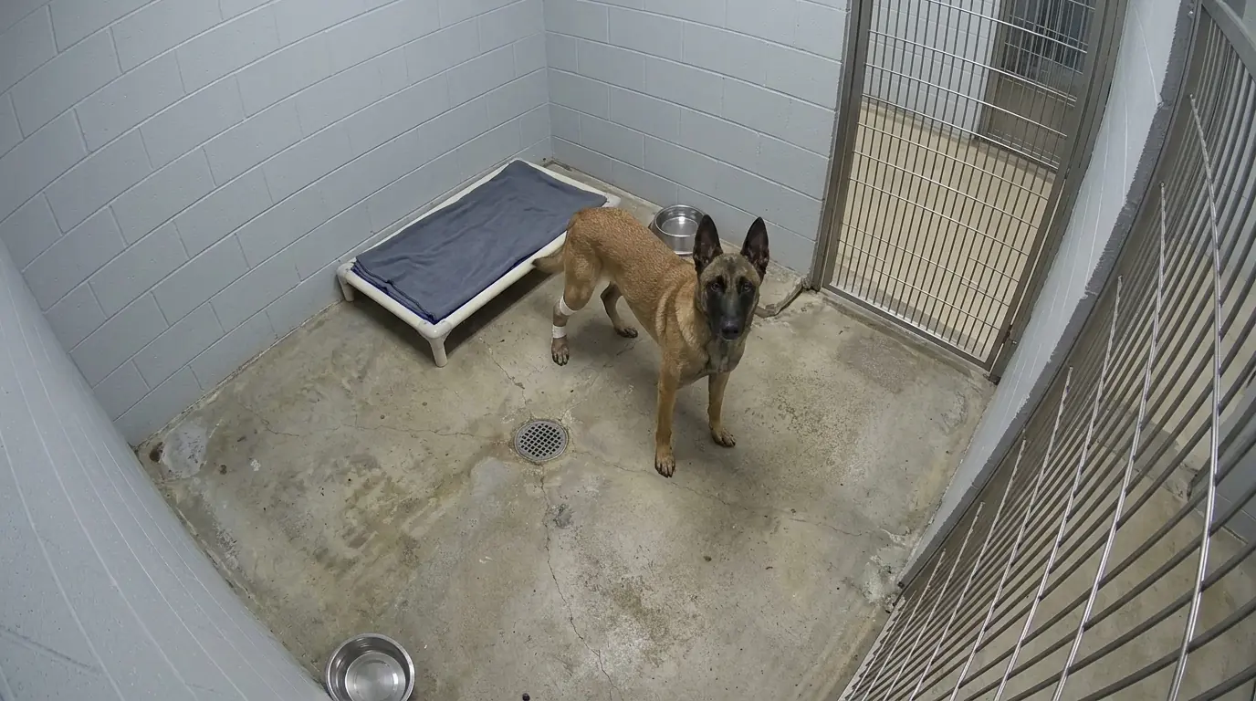 Rex Was Trained to Stay Ready for Anything—Now Every Metal Bang Sends the Former Police K-9 to the Floor