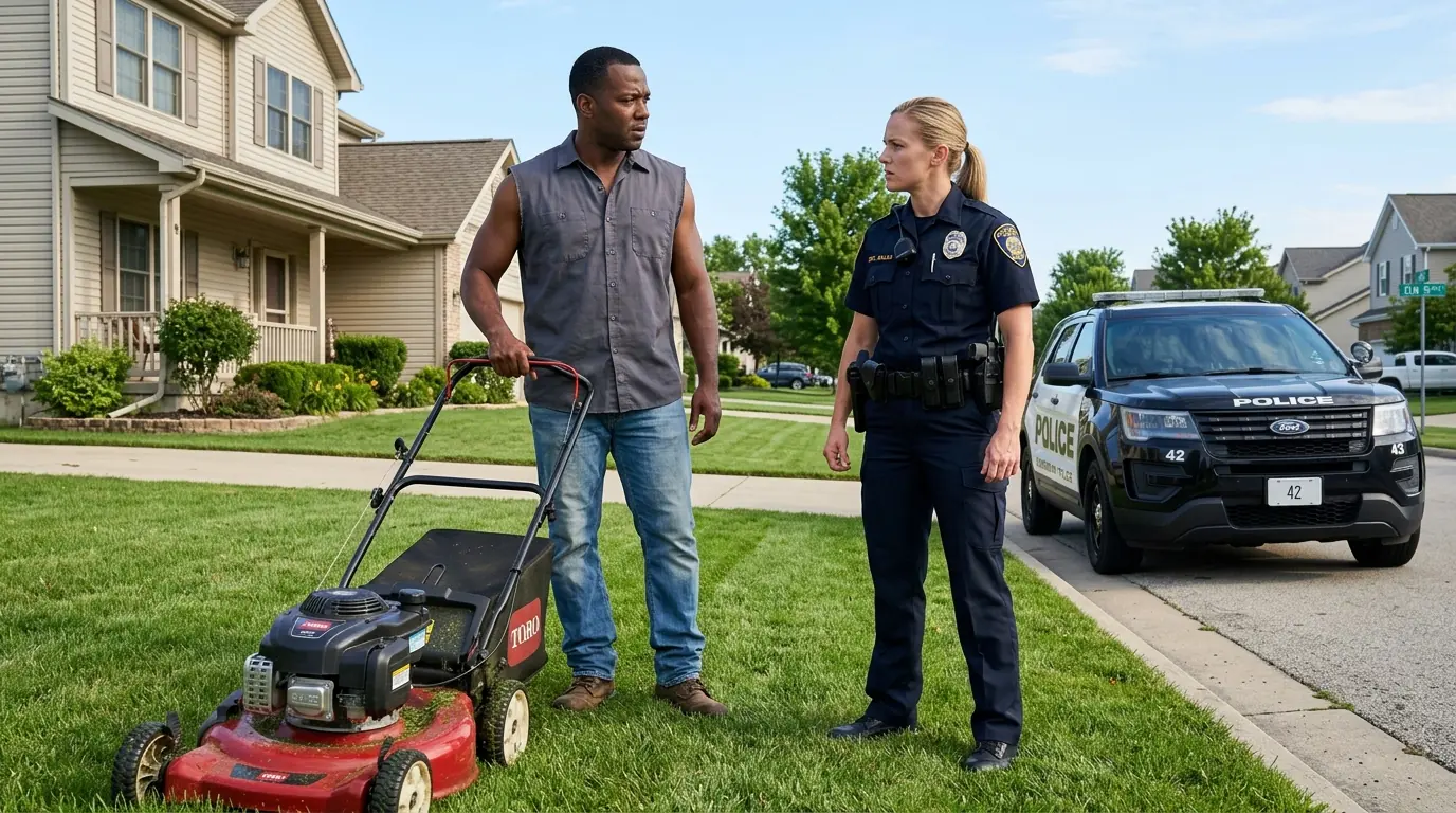 Cop Forced a Homeowner Down While He Mowed His Own Lawn — Then Another Officer Arrived