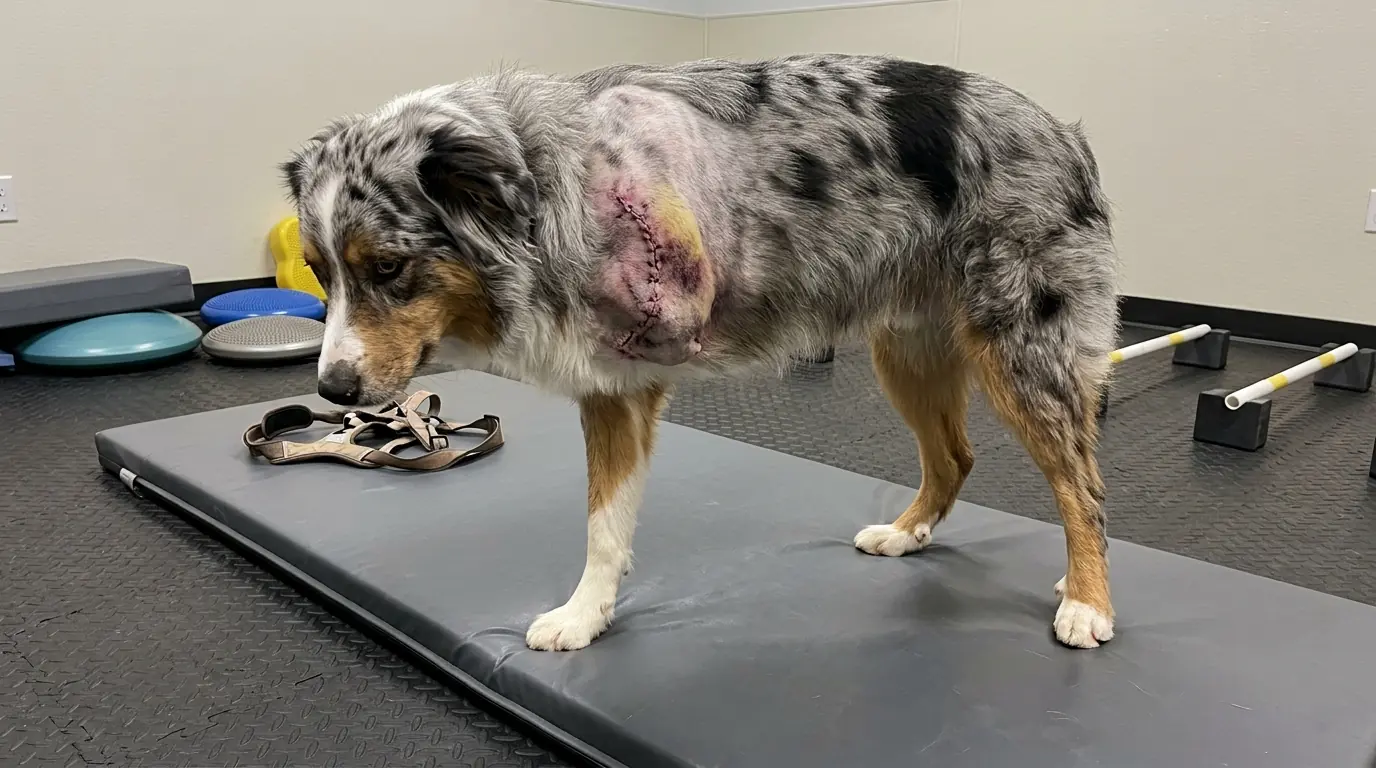 Milo Can Walk on Three Legs Now—But the Moment He Stops, His Balance Changes