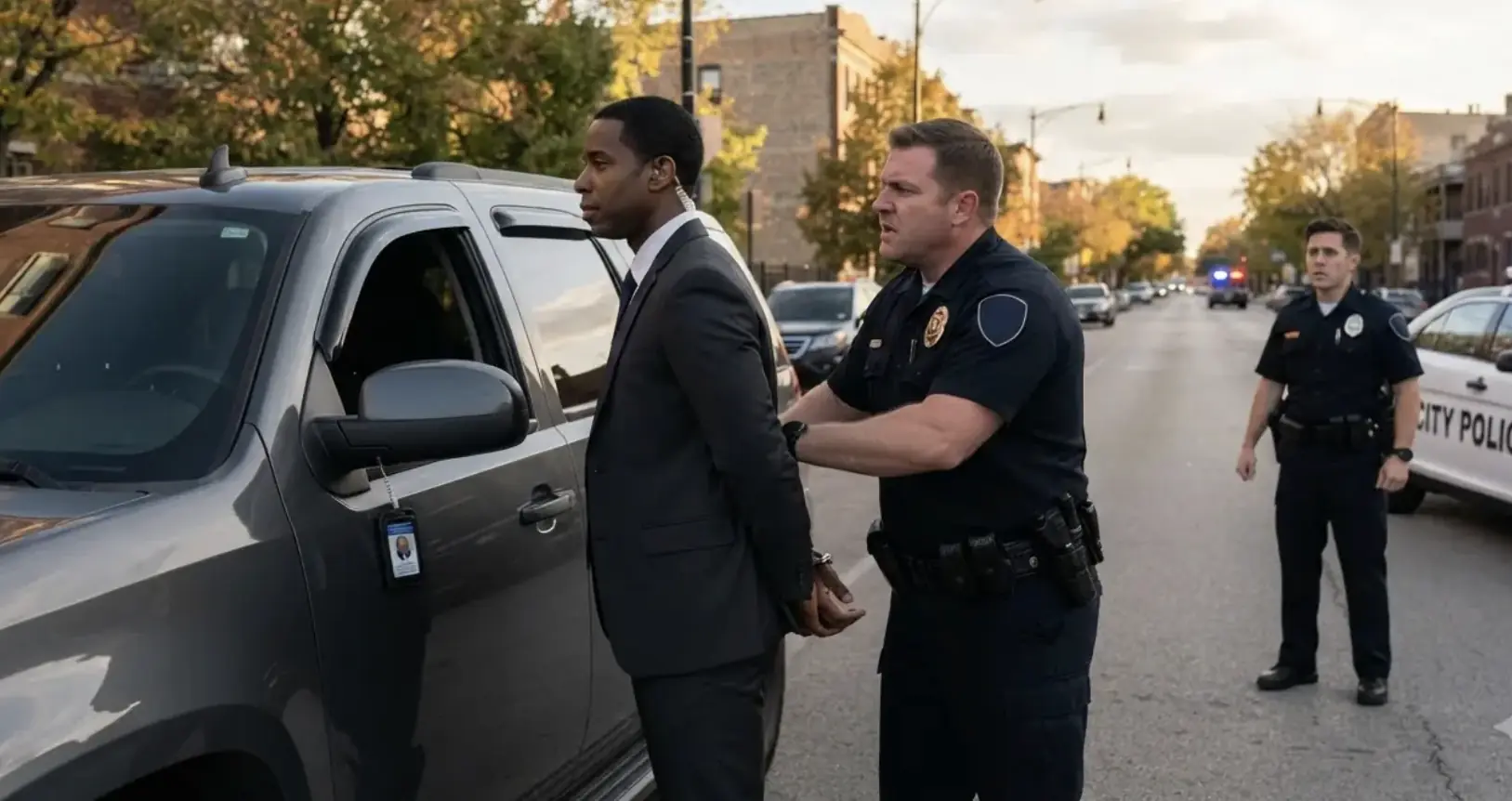 A Local Cop Handcuffed a Man on an Empty Route, Then the Approaching Motorcade Revealed Who He Had Just Detained