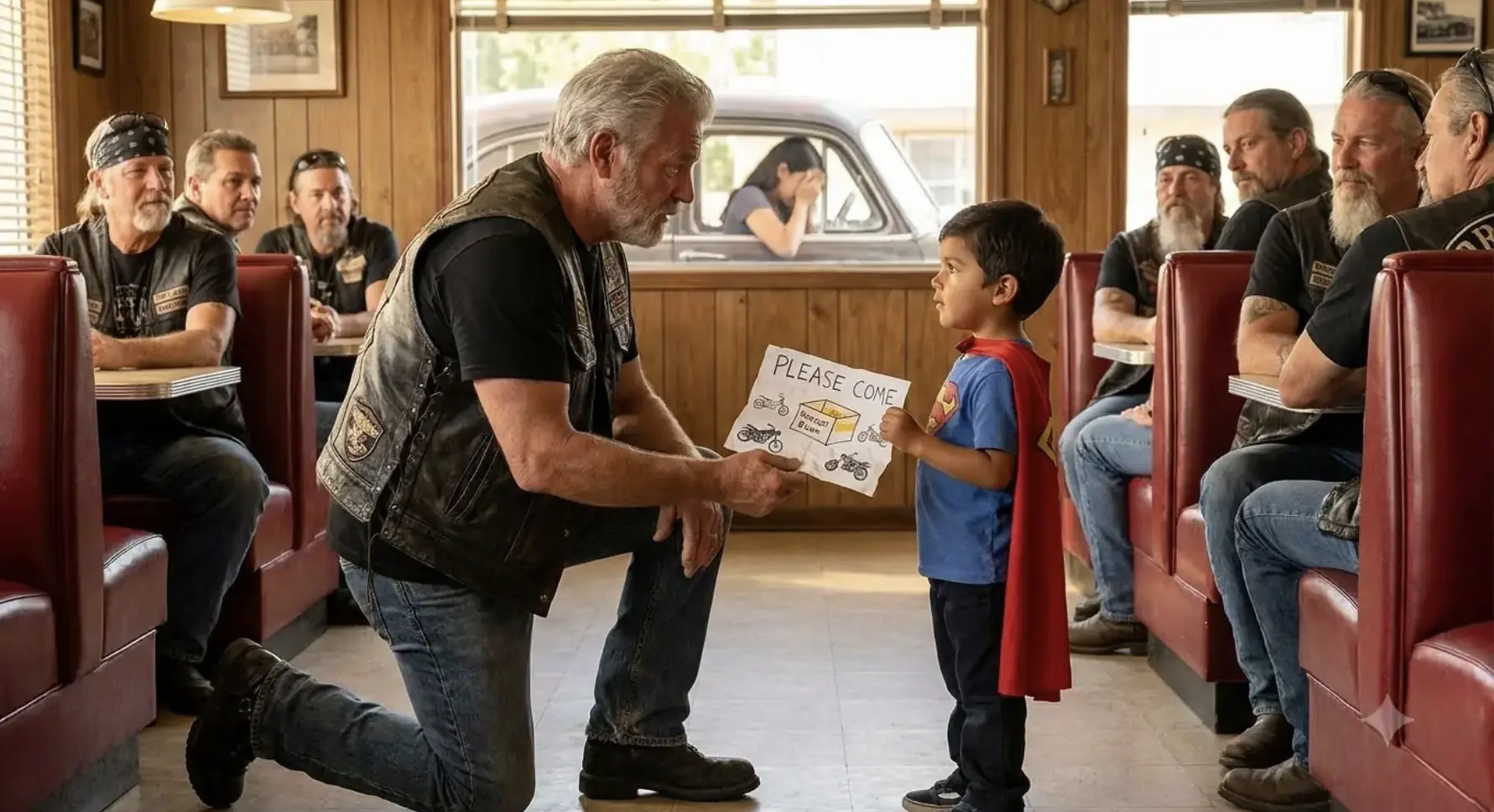 A Little Boy Asked 15 Bikers to Protect His Dad’s Funeral — The Next Morning, 300 Riders Were Waiting