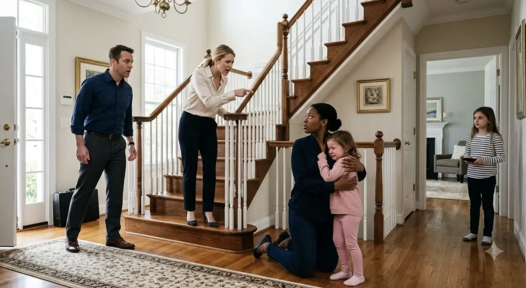 The Mother Accused the Nanny of Pushing Her Daughter Down the Stairs - Then the Security Camera Played Back Two Minutes Earlier